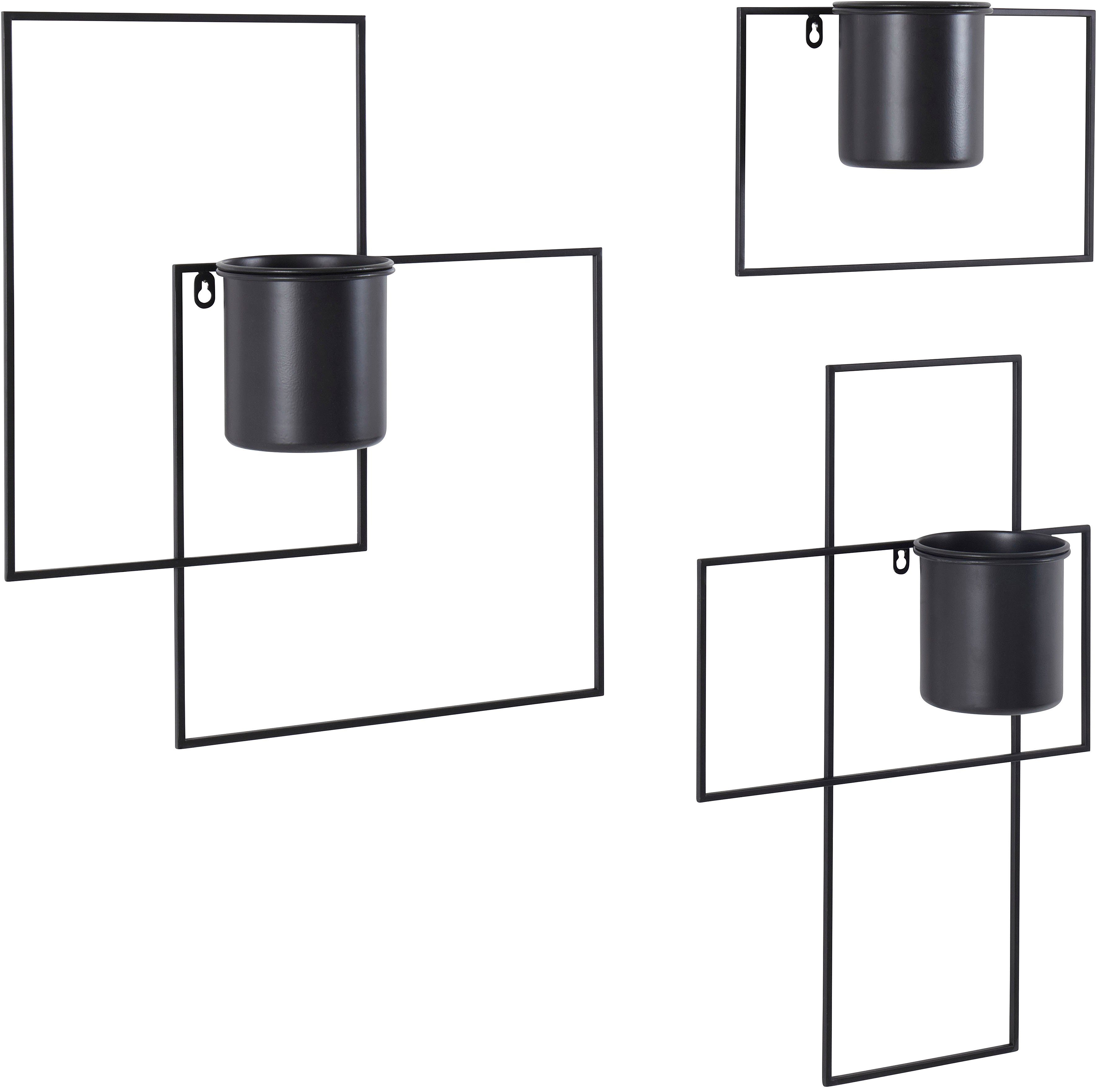 LeGer Home by Lena Gercke Wanddekoobjekt Malvina, für Deine individuelle Wandgestaltung (Set, 3 St), 3 tlg.Set aus Metall mit jeweils 1 Blumentopf (herausnehmba – Bild 3 von 5