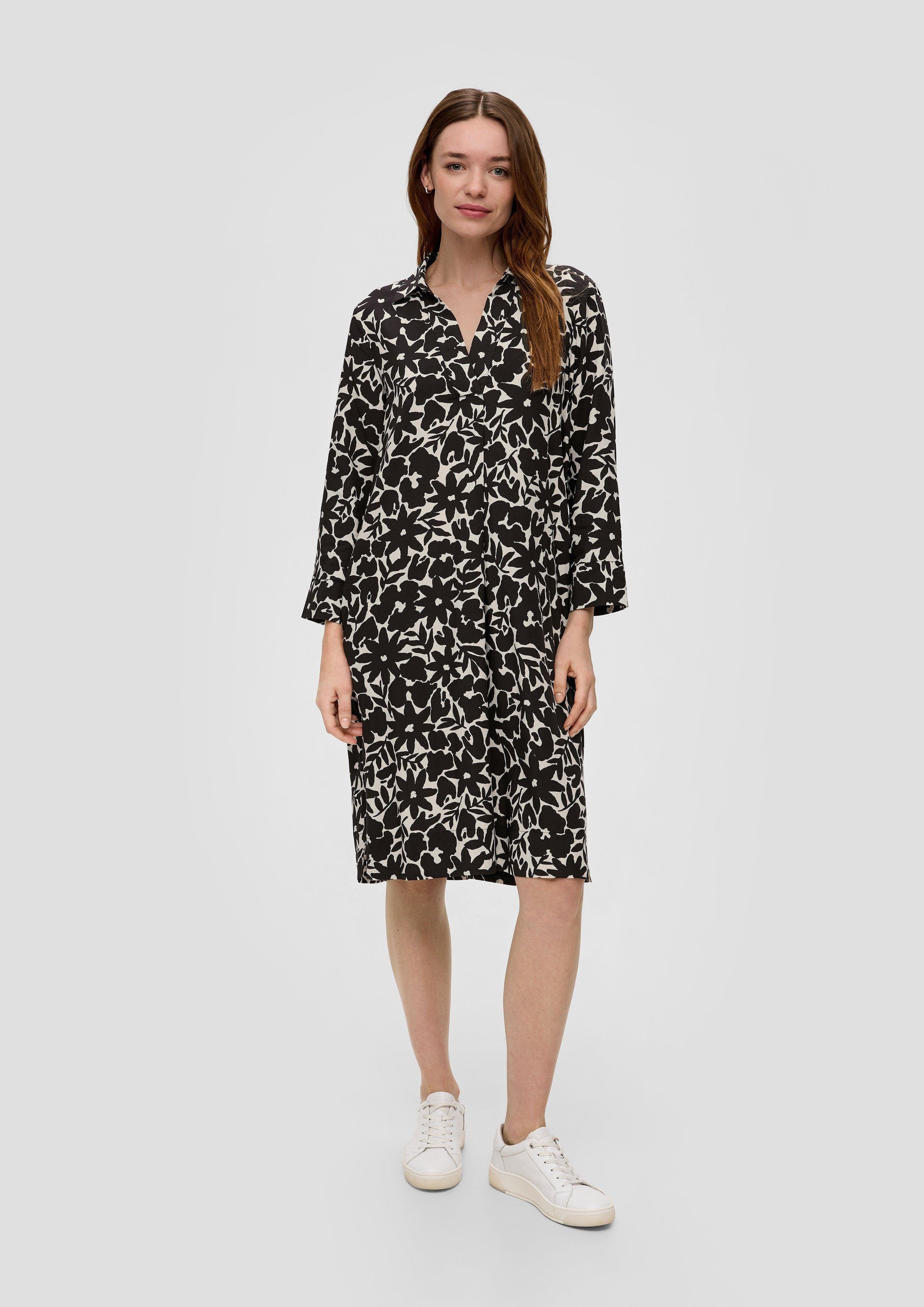 Minikleid Hemdblusenkleid mit All-over-Print