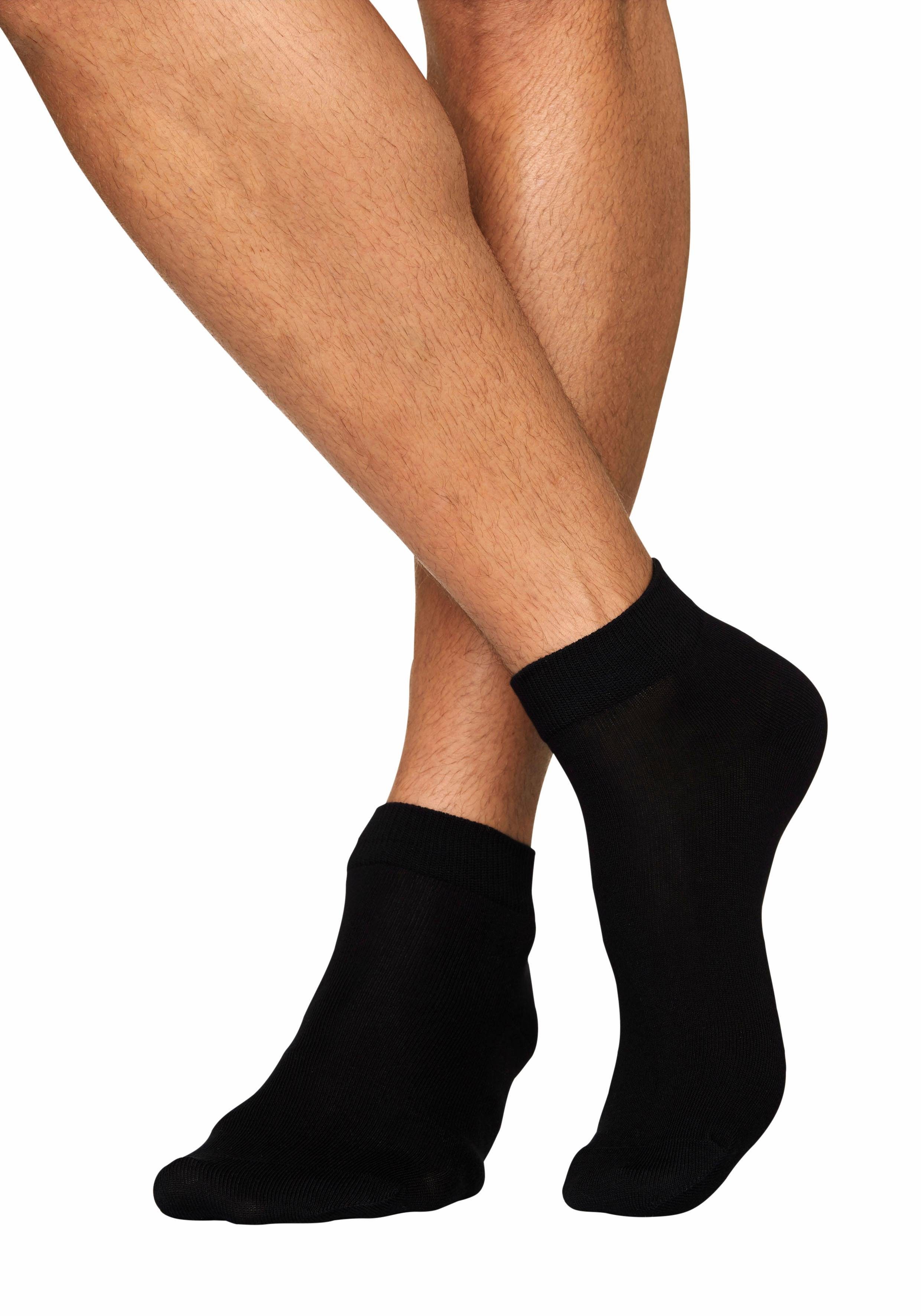 H.I.S Kurzsocken für Damen und Herren, perfekt zu sortieren, mit farbigen Innenbündchen (Box, 20-Paar, Gr. 35-38 bis 47-48) in praktischer Geschenkbox für Beruf und Freizeit