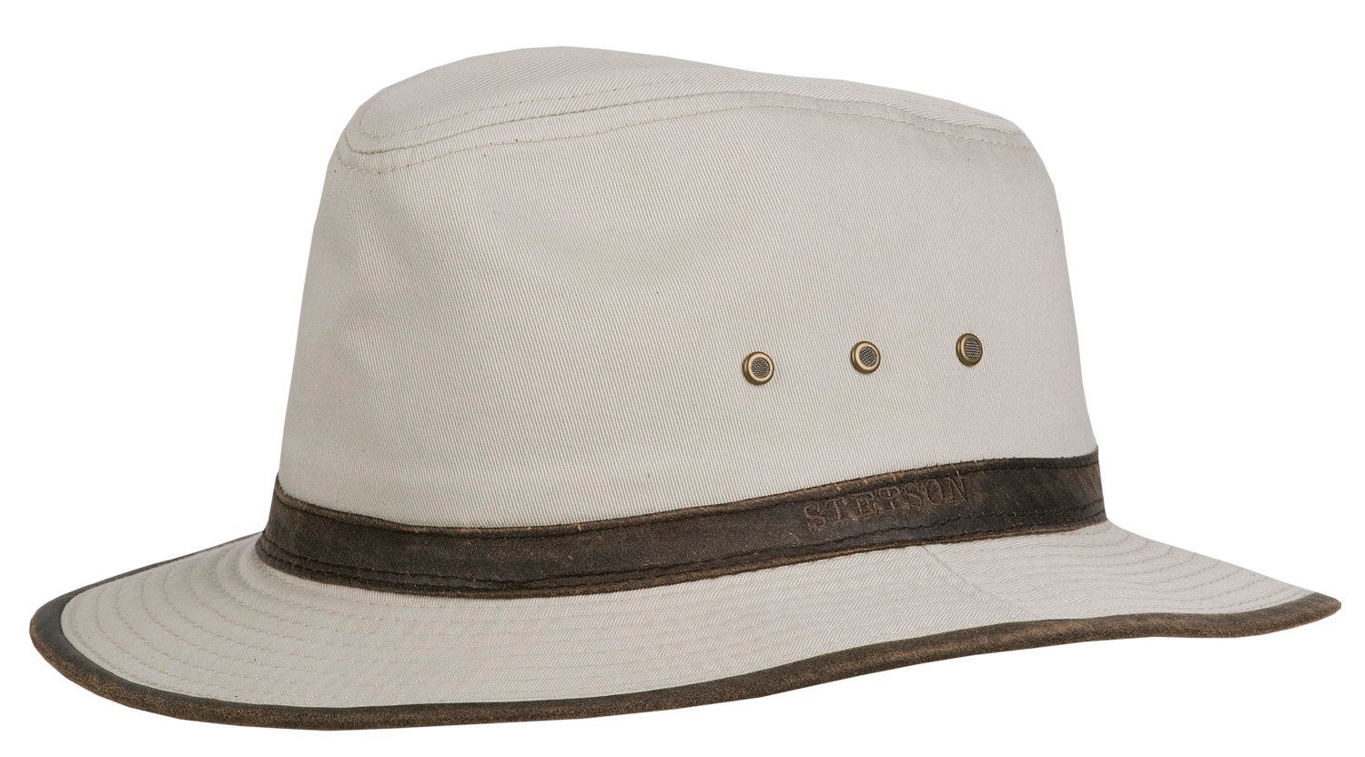Stetson Fischerhut Baumwoll Traveller mit Lederimitat günstig online kaufen