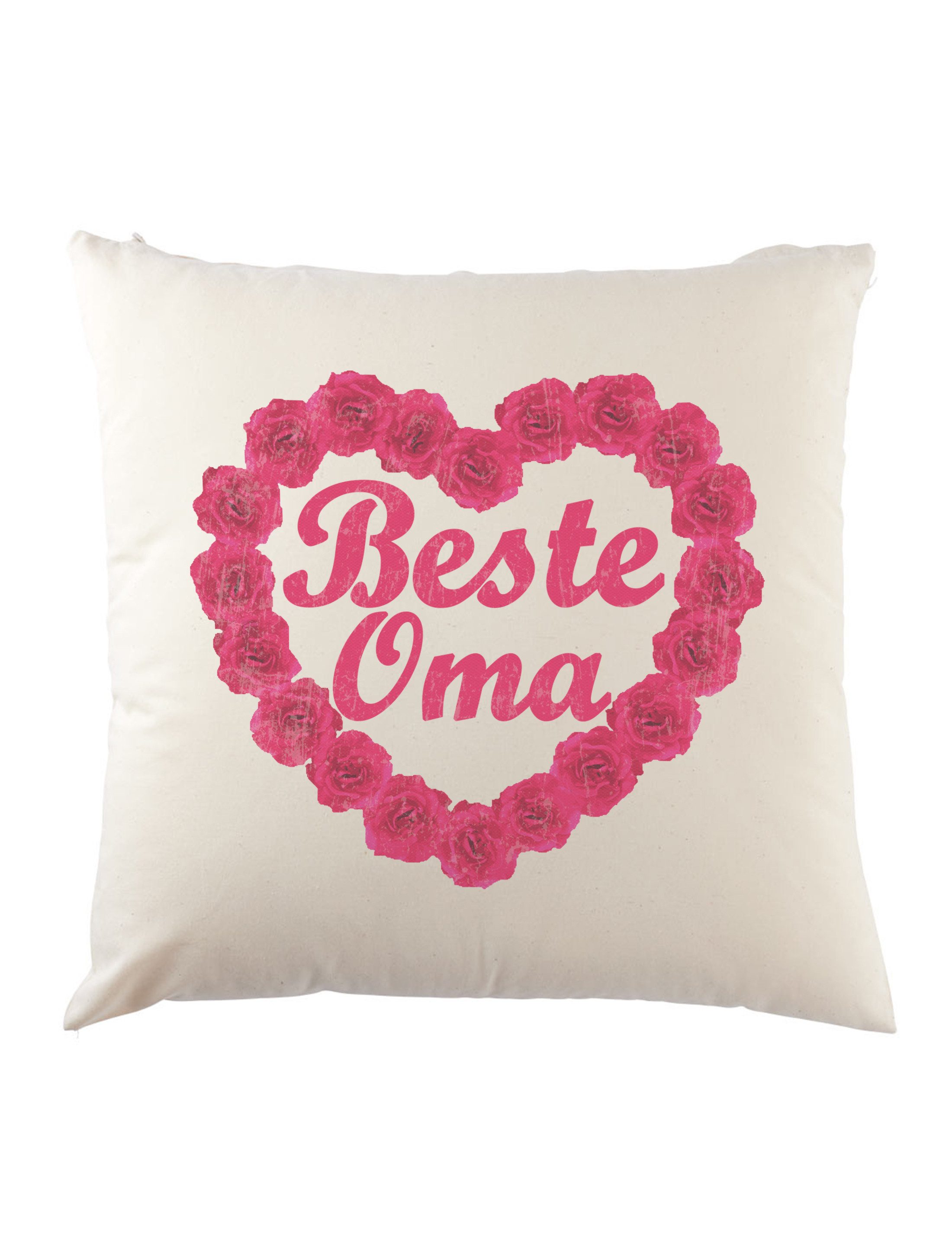 Dekokissen Beste Oma Dekokissen Rosen Herz Omi Großmutter Nuter Enkelkind Granny