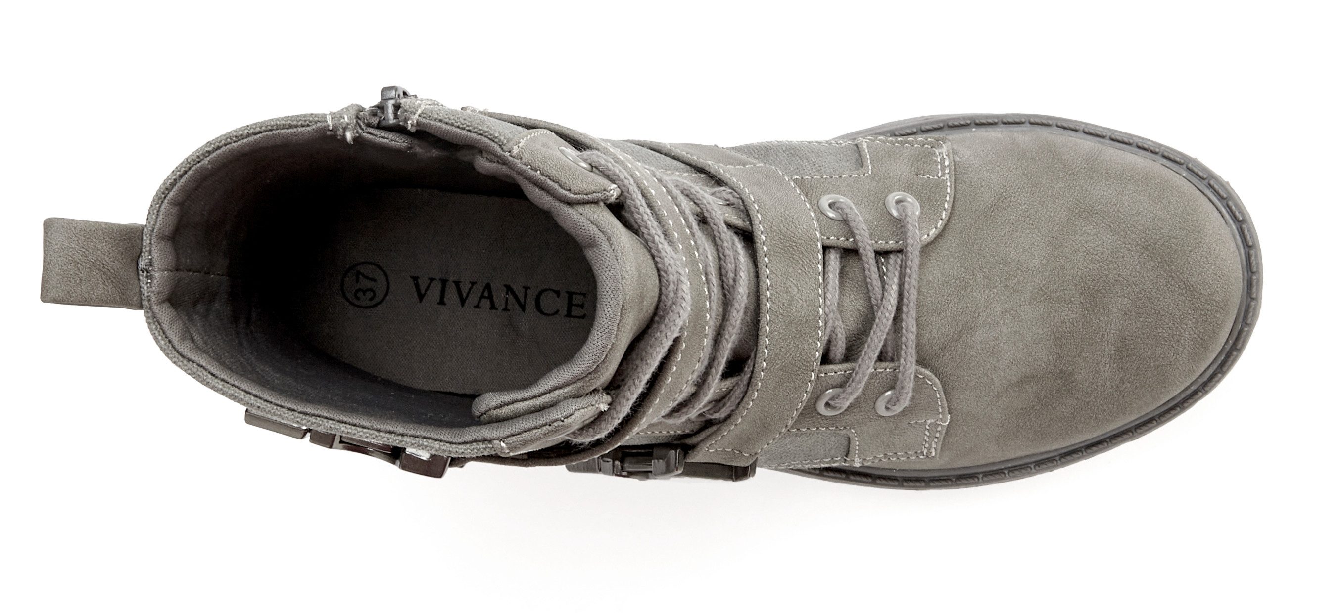 Vivance by Lascana Stiefel, Boots Stiefelette mit modischen Zierschnallen VEGAN