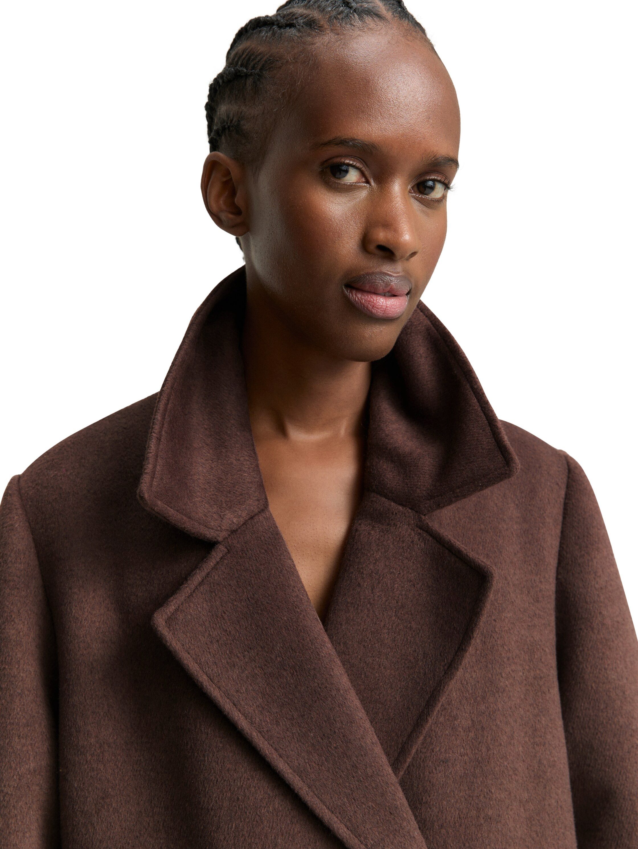 TOM TAILOR Denim Wollmantel mit Reverskragen