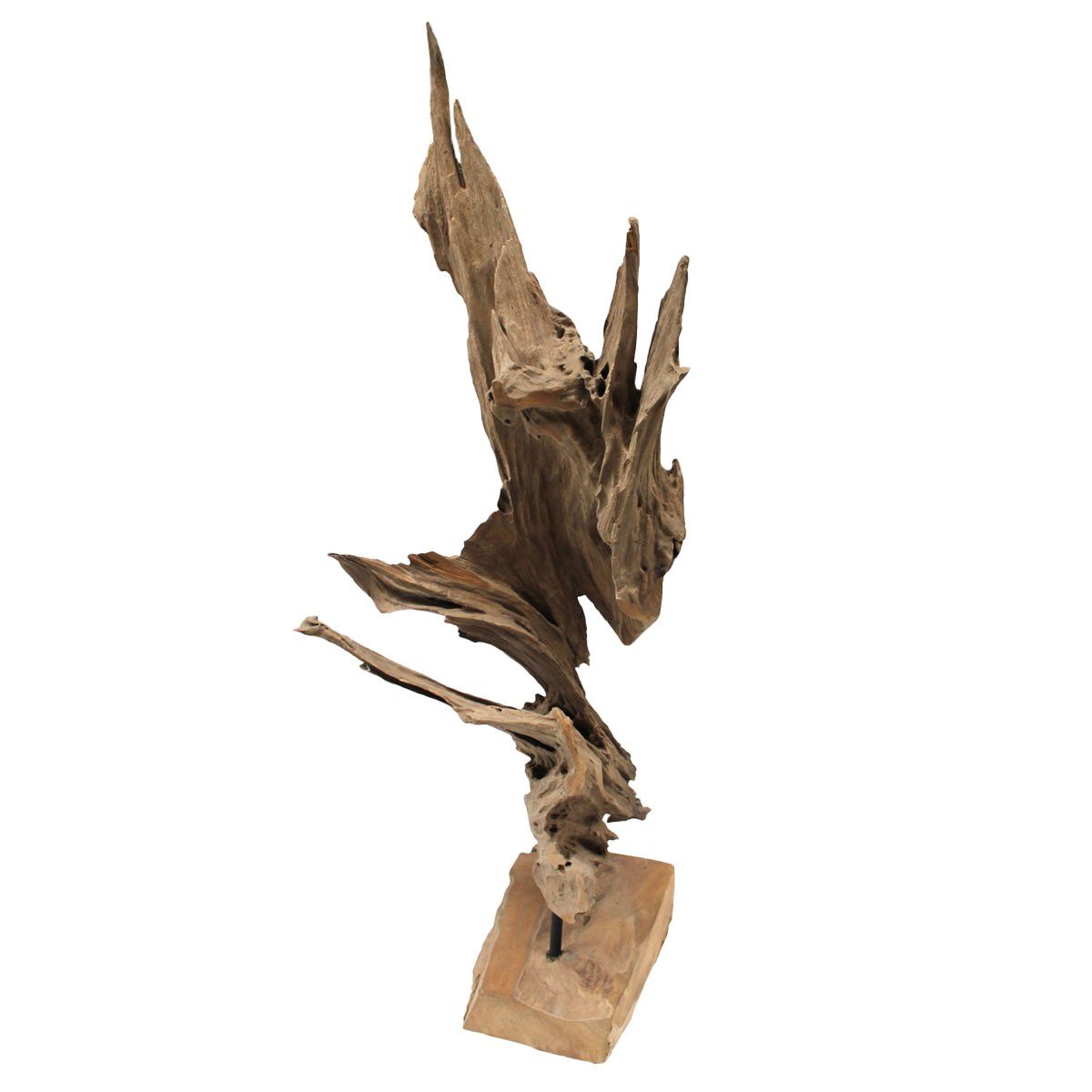 Lindner Skulptur Teakholz-Fragment mit Bodenplatte günstig online kaufen