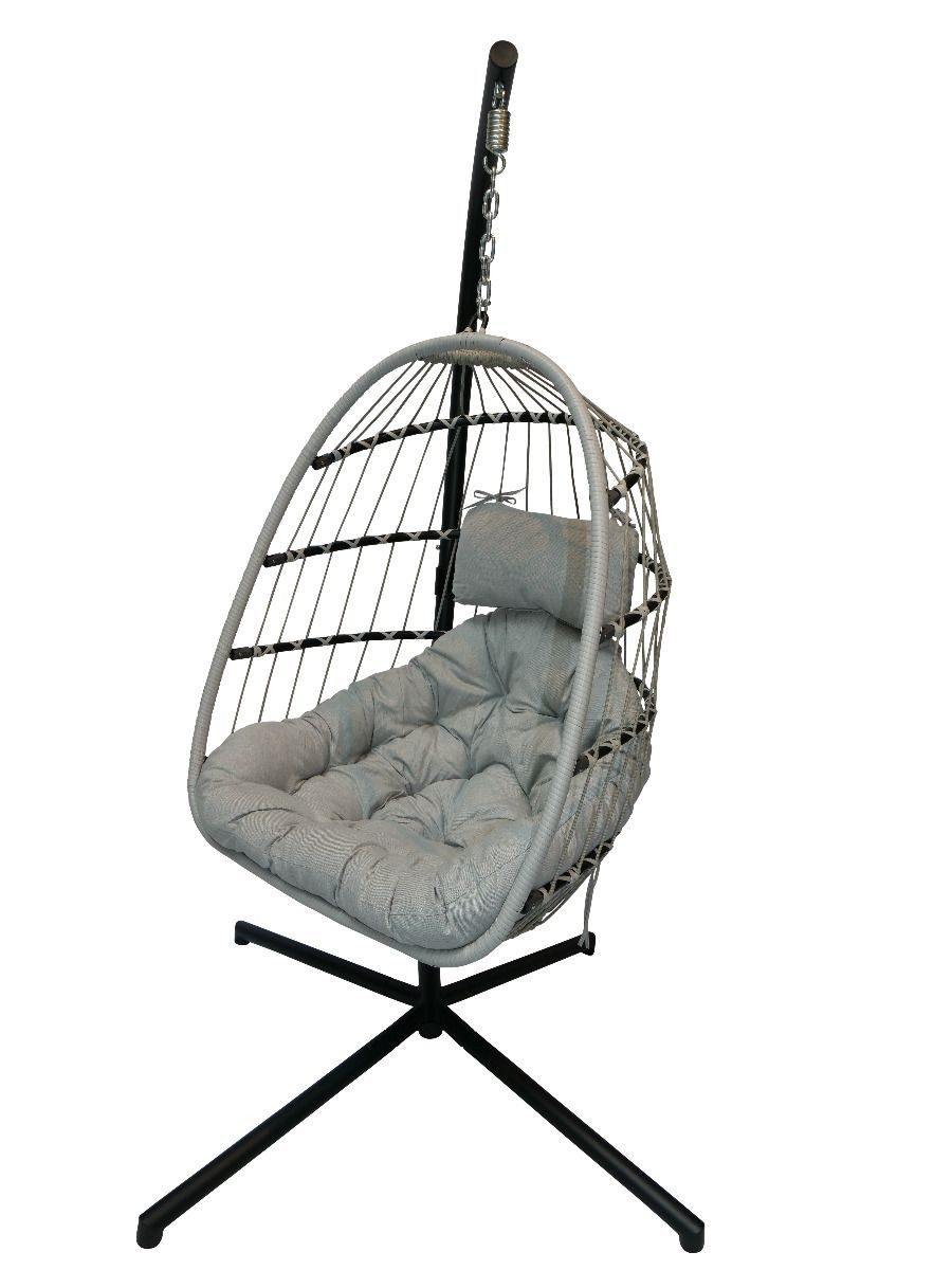 Sungörl Hängesessel Hängesessel Folt Sterzing Light Grey mit Gestell faltbar