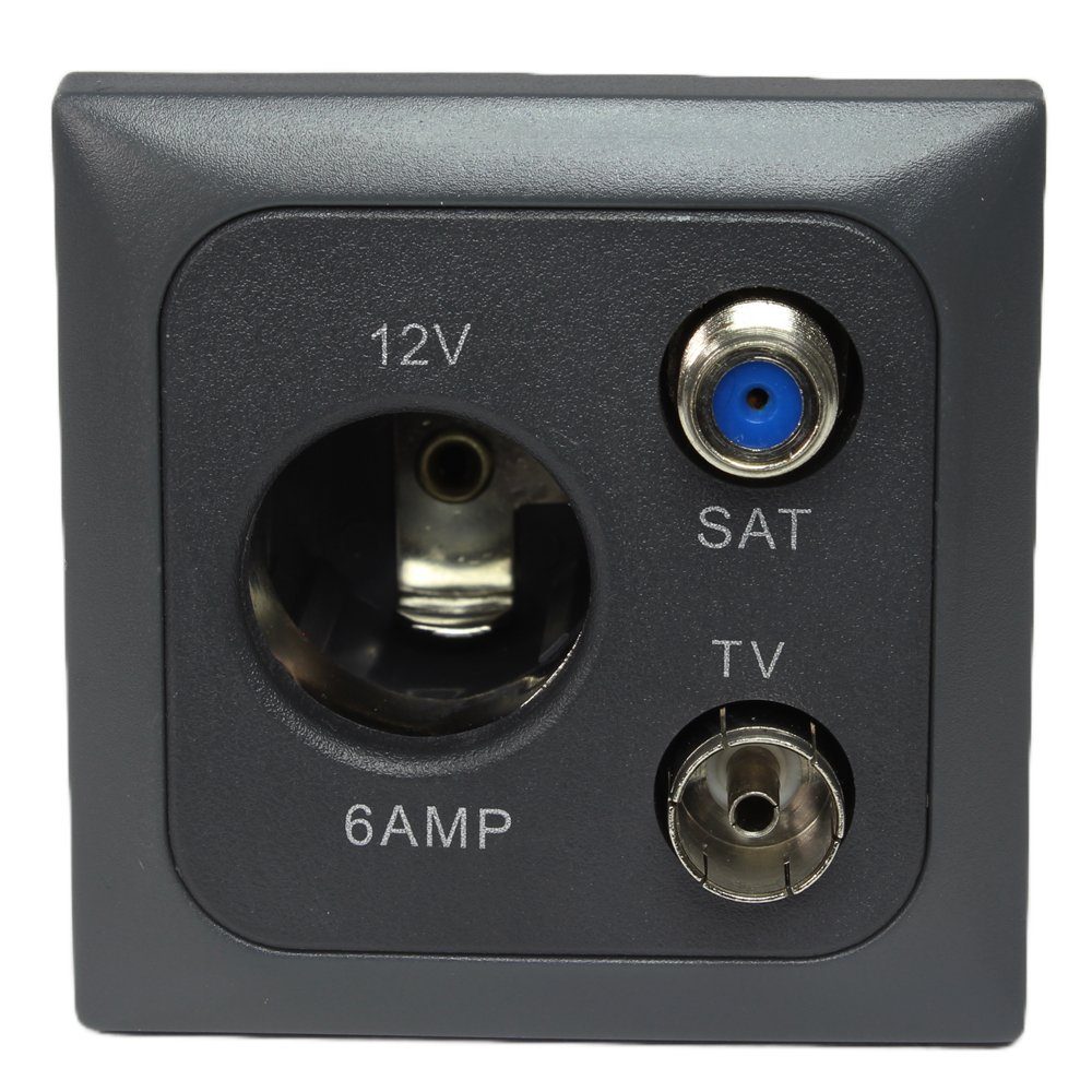 HABA B.V. Steckdose C-Line 12 Volt Steckdose Sat TV + Rahmen + Isodose
