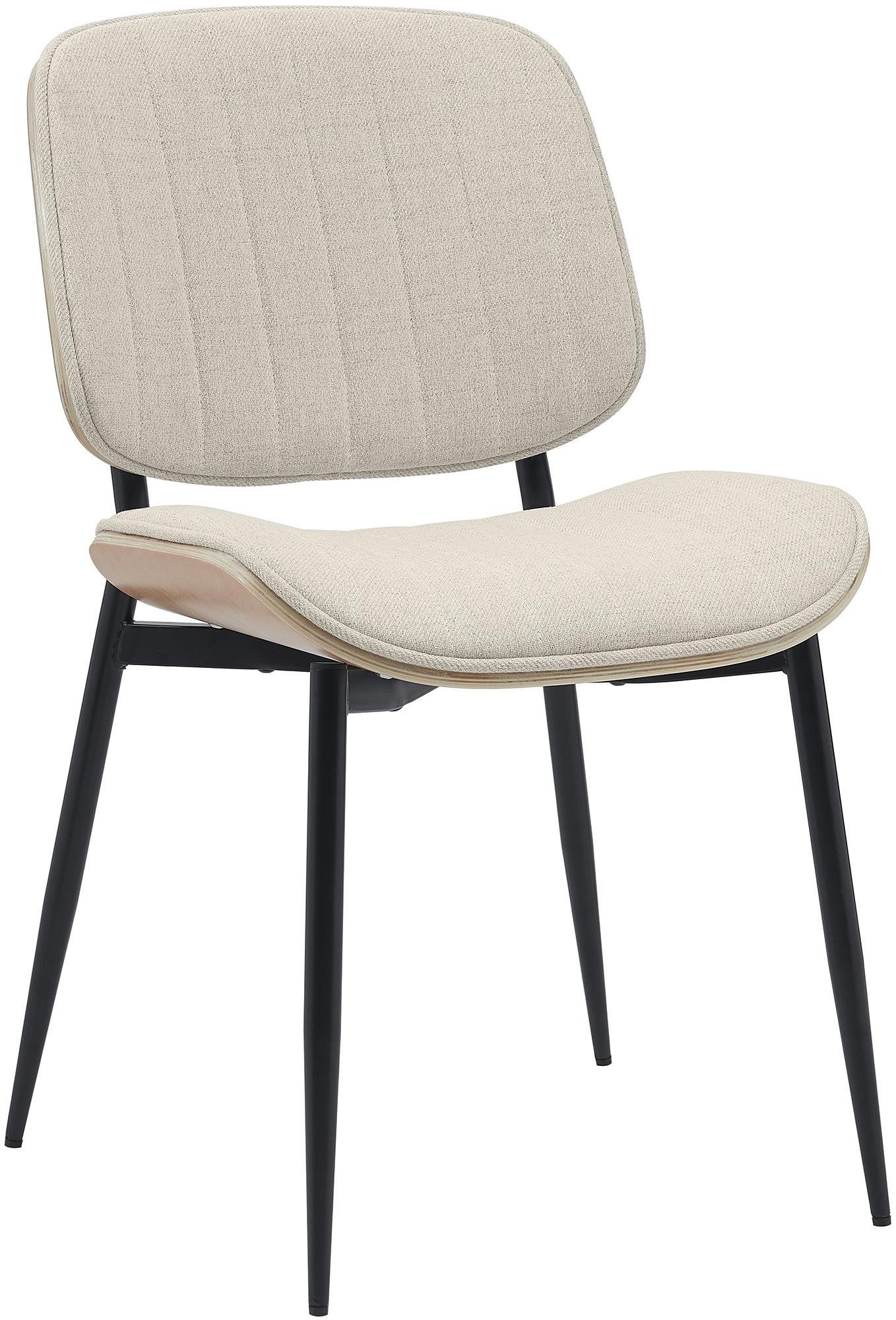 TPFLiving Stuhl Tivora (Pflegeleichte Oberflächen & robuste Materialien), Maße (TxBxH): 57 x 49 x 83cm - Farbe: natura/creme