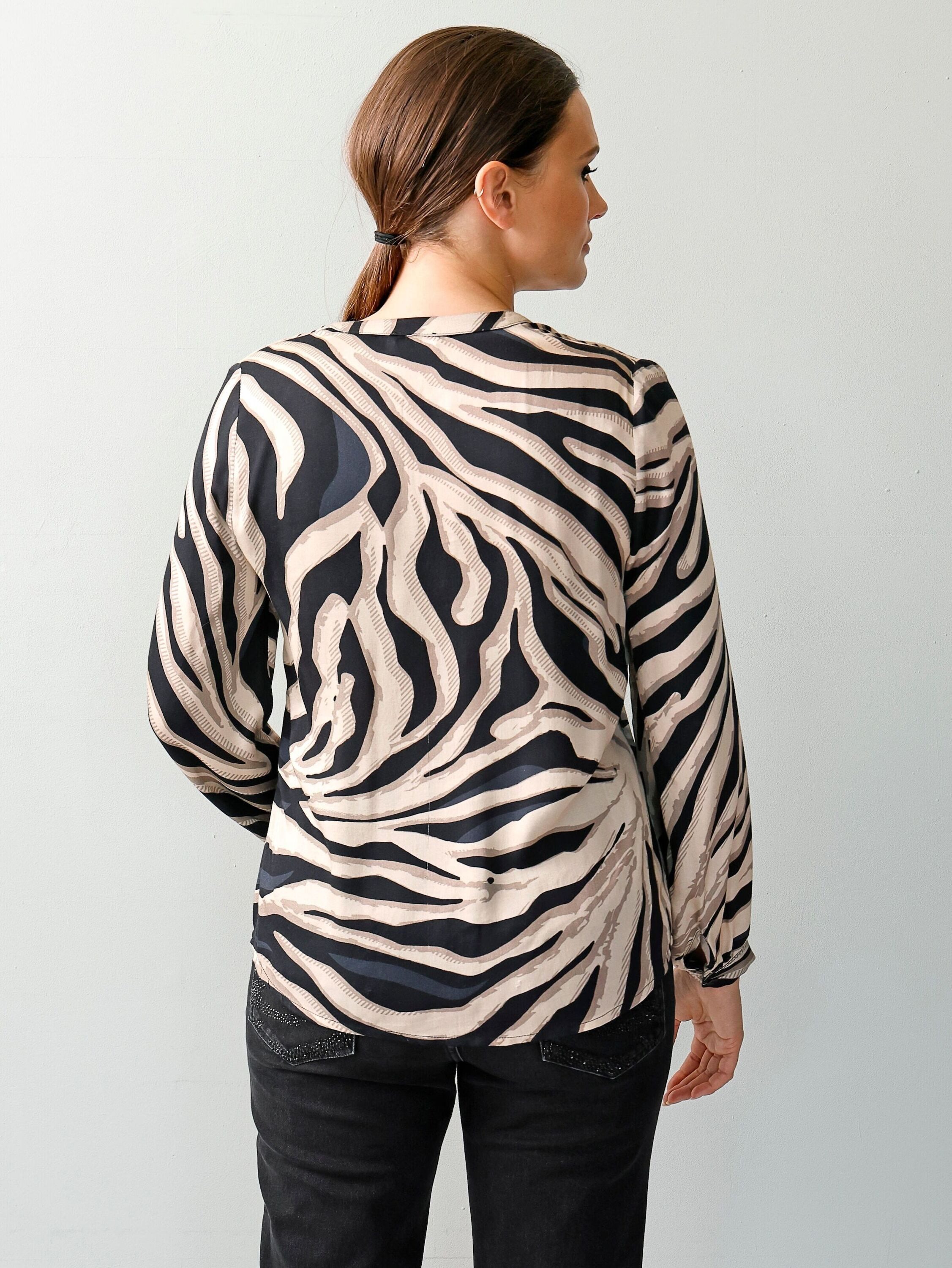 Alba Moda Schlupfbluse Bluse in Animaldessin