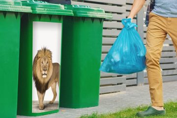MuchoWow Wandsticker Jungen - Löwe - Tiere - Kinder - Mädchen (1 St), Mülleimer-aufkleber, Mülltonne, Sticker, Container, Abfalbehälter