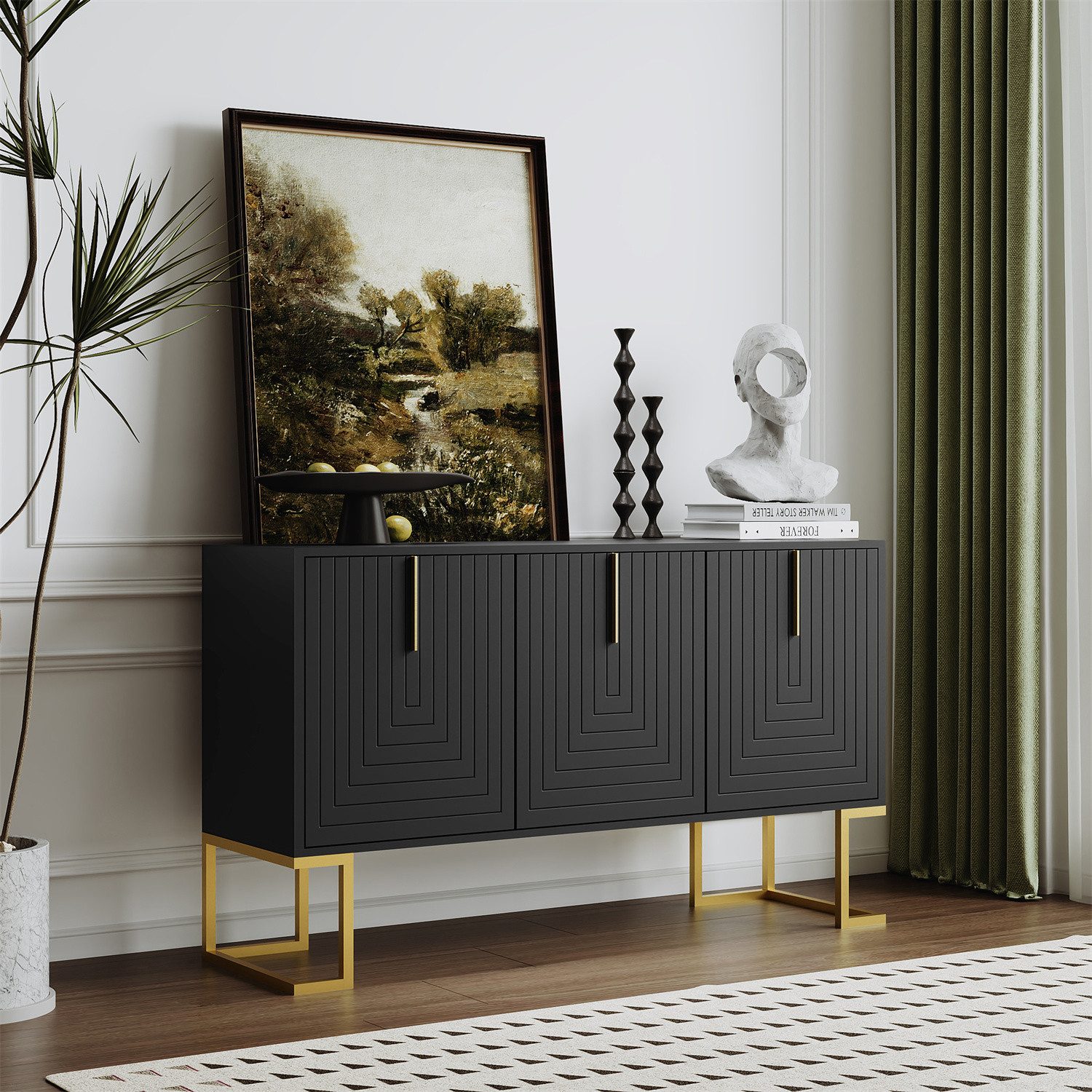 autolock Sideboard 3-türiges Sideboard mit verstellbaren günstig online kaufen