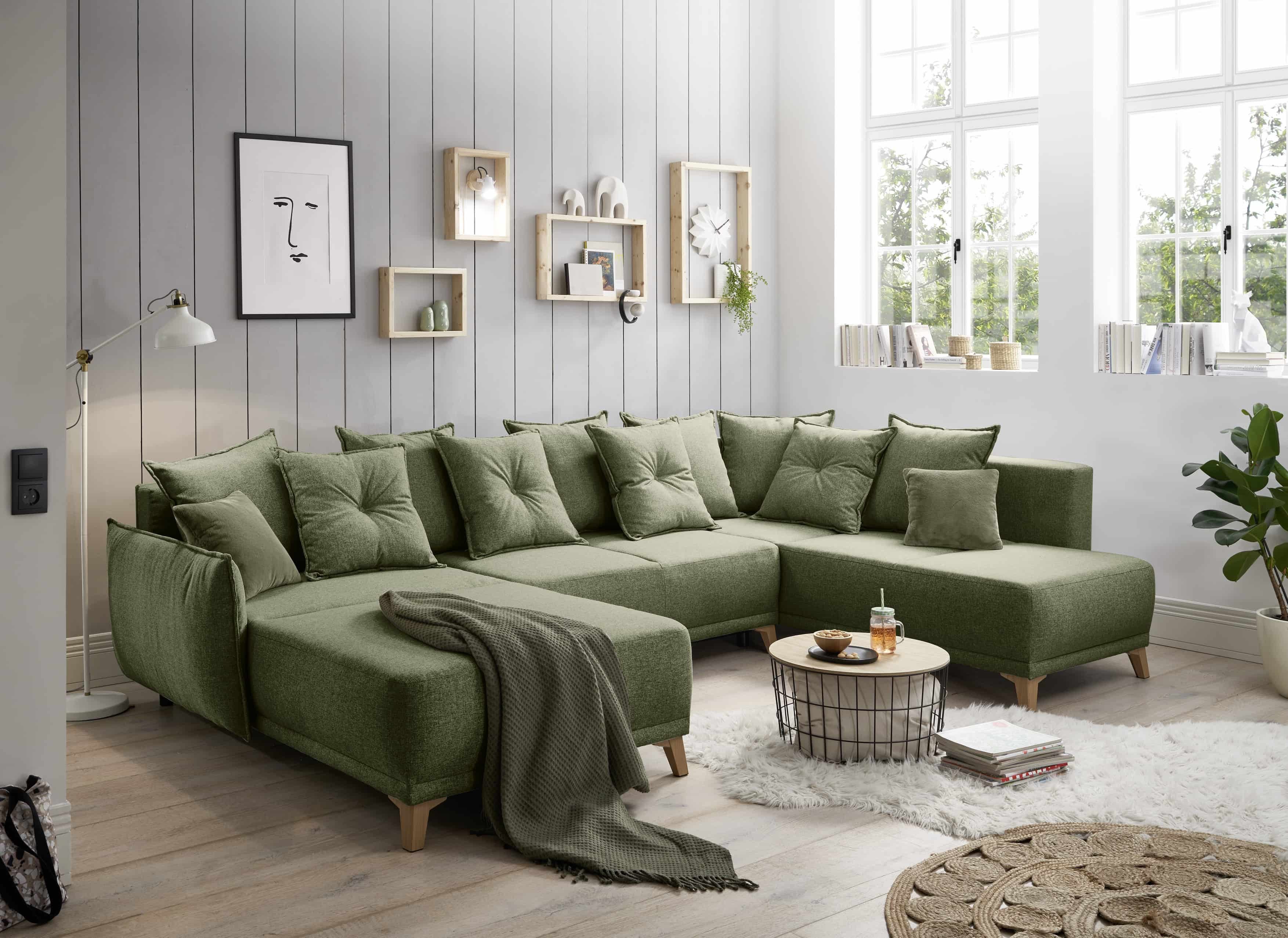 ED EXCITING DESIGN Wohnlandschaft Pamplona, mit Schlaffunktion, Bettkasten, günstig online kaufen