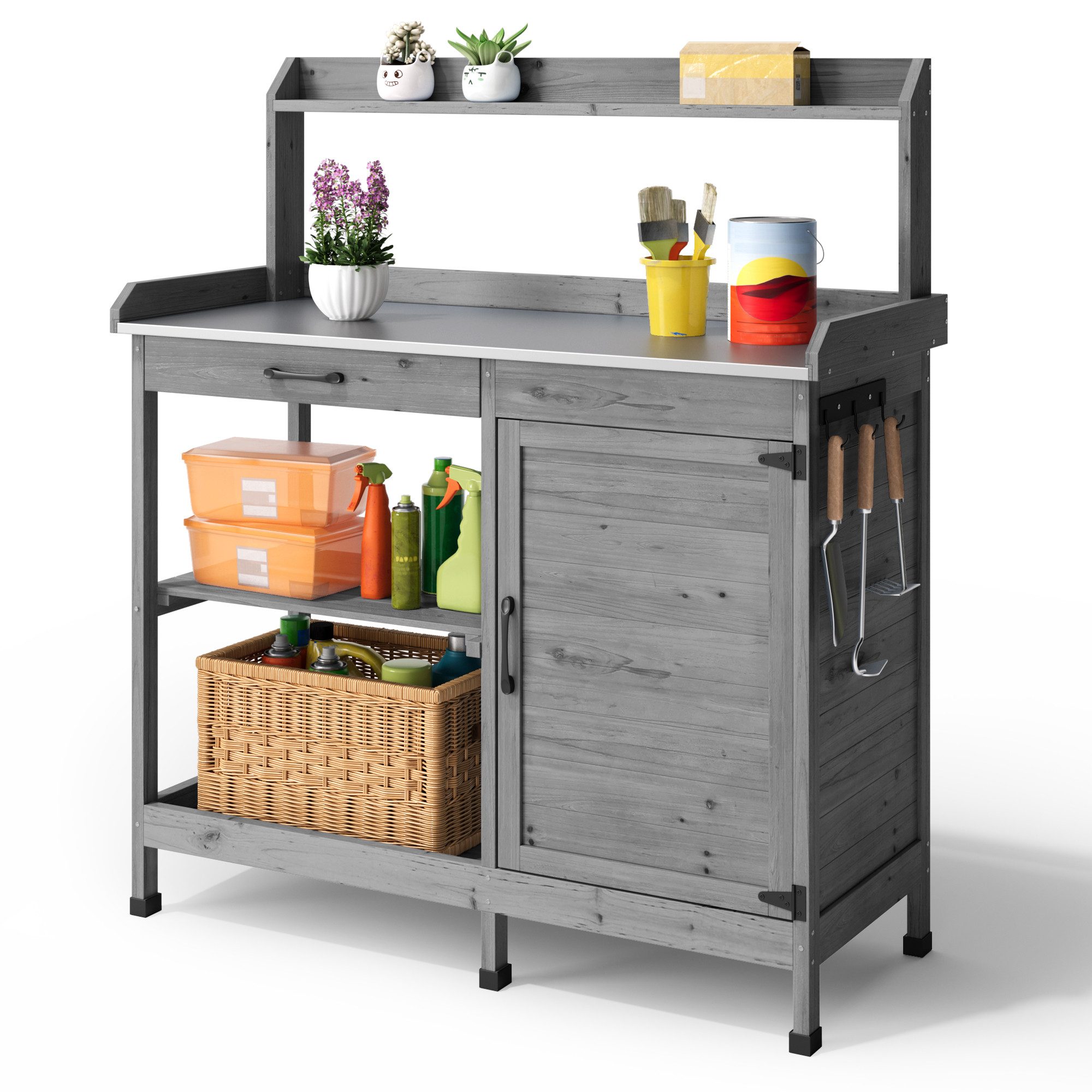 Bealife Pflanztisch,Gärtnertisch,Pflanzenarbeitsplatz,Pflanzenregal, mit Sc günstig online kaufen