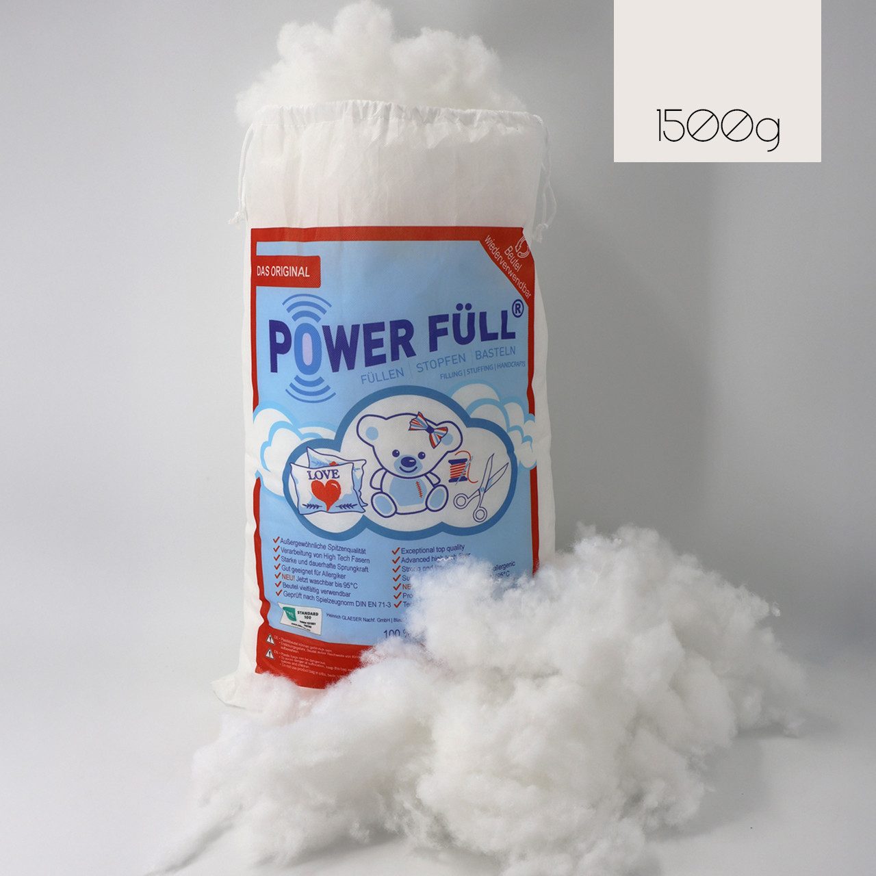 POWER FÜLL Kissenfüllung Power Füll Füllwatte 1500g