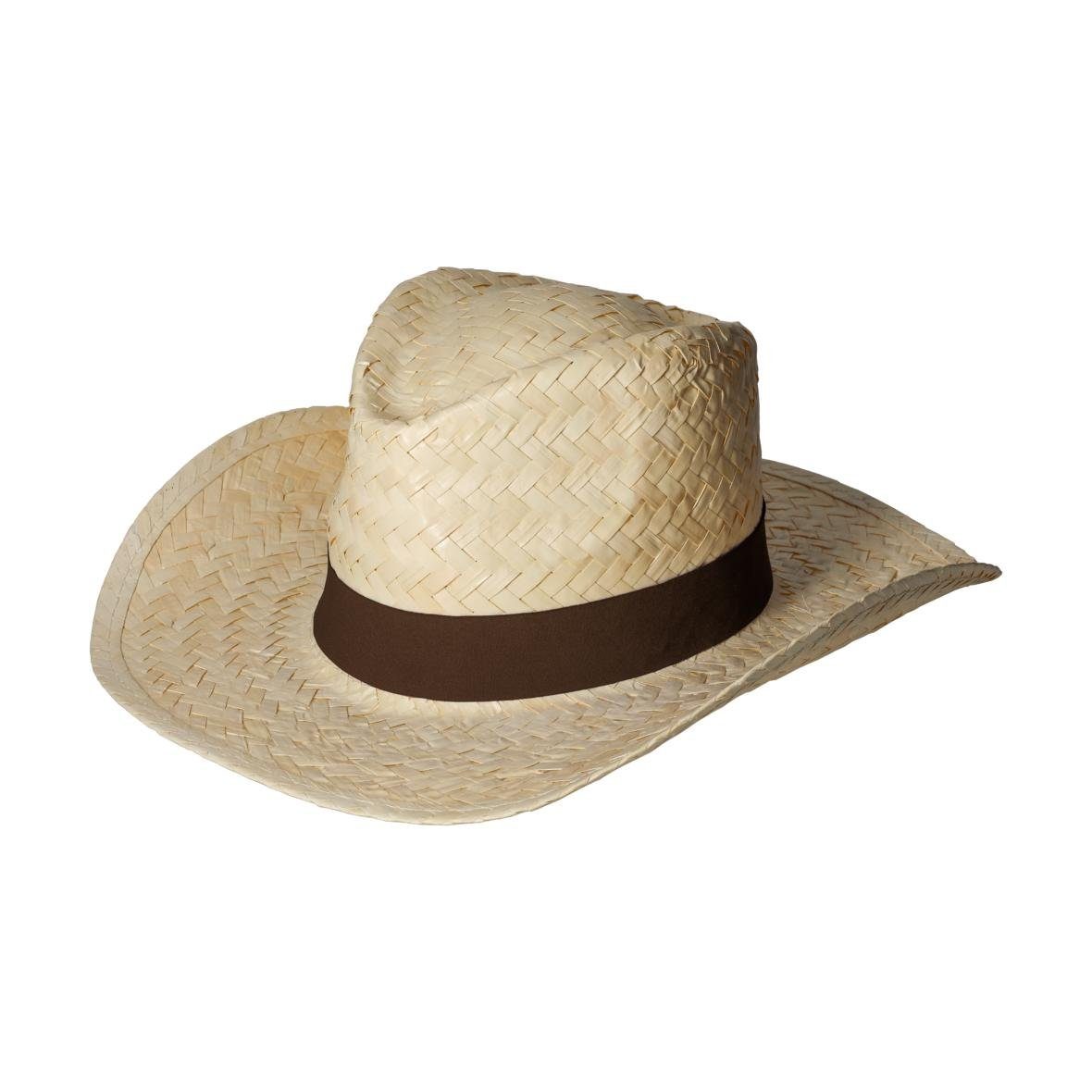 elasto Schirmmütze Strohhut 'Texas' Unisex Sonnenhut für Damen und Herren