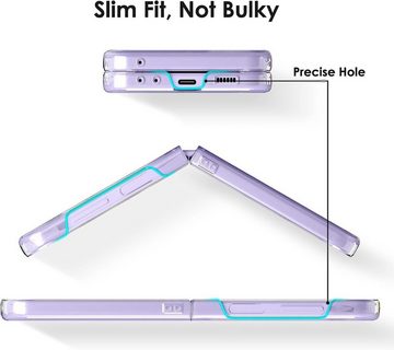 MSM Handyhülle Hülle für Samsung Galaxy Z Flip 5 5G Silikon Schutz TPU Tasche Klar