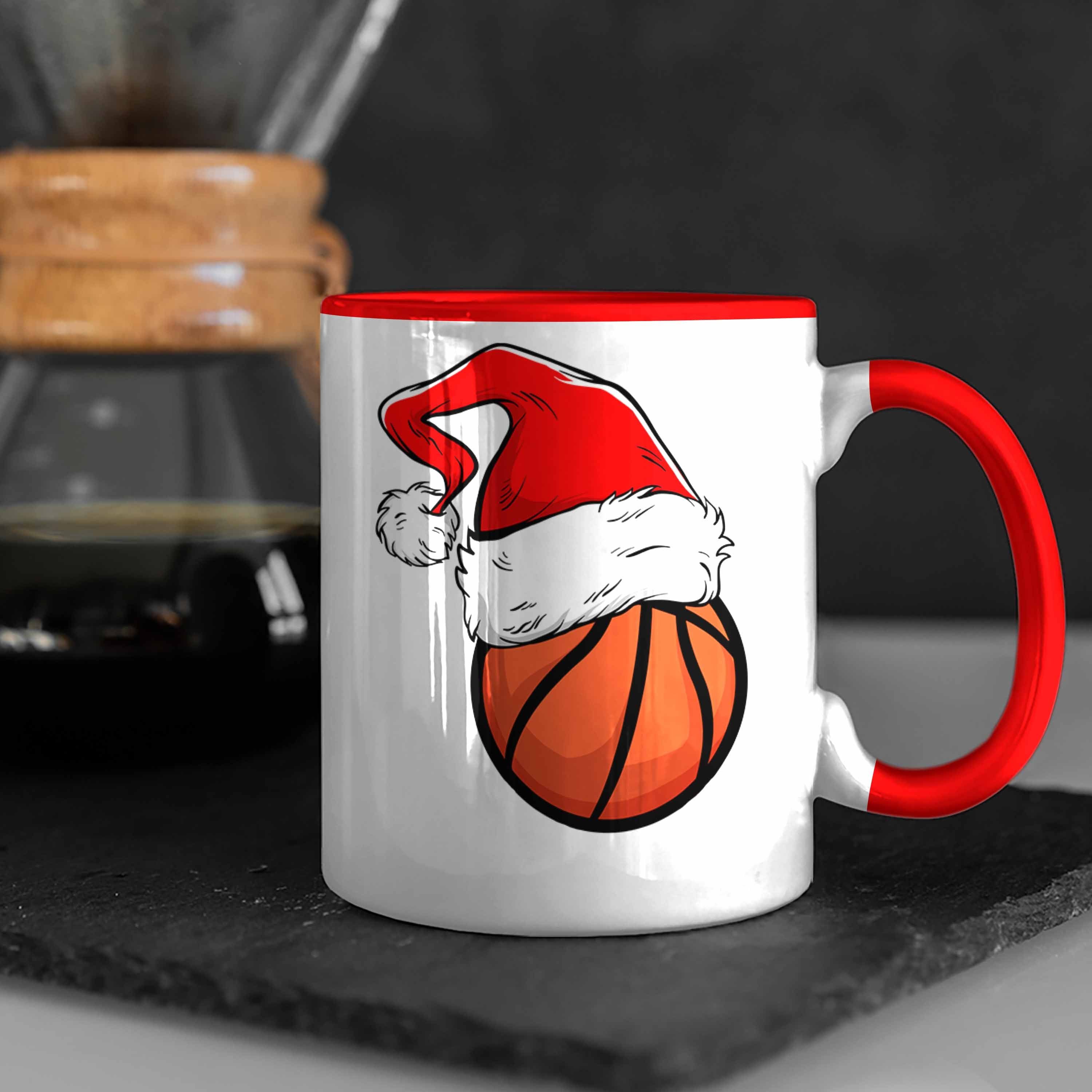 Geschenkidee Geschenk Basketballspieler Rot - Trendation Trendation Tasse Weihnachten Basketball Tasse