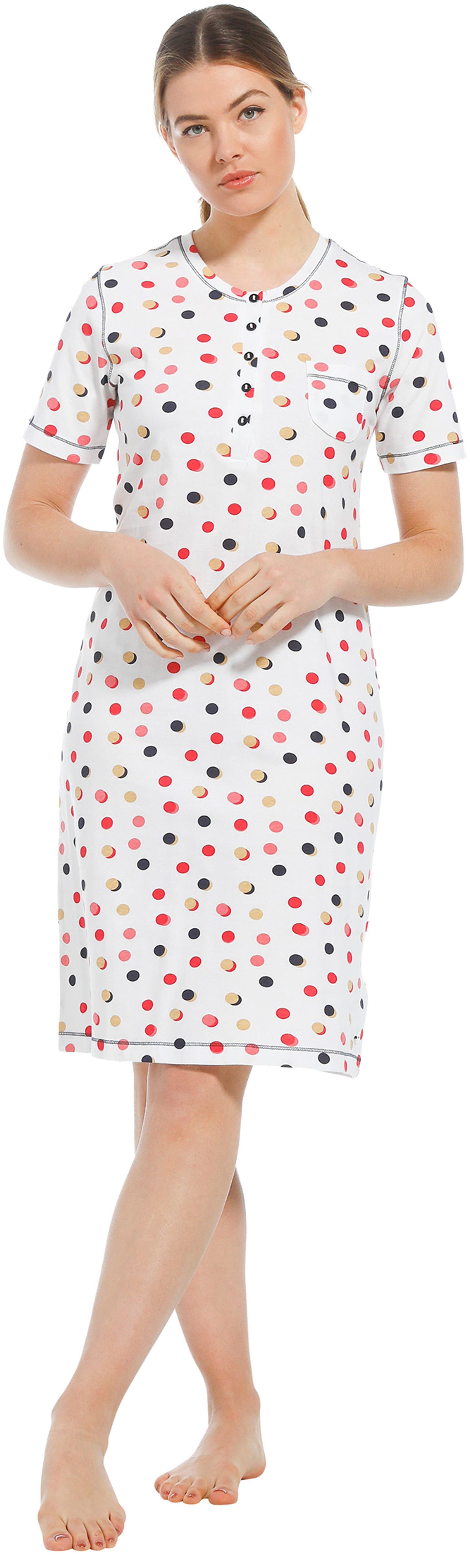 Pastunette Nachthemd Pastunette Damen Nachthemd (1-tlg) Auch in Übergrößen Baumwolle