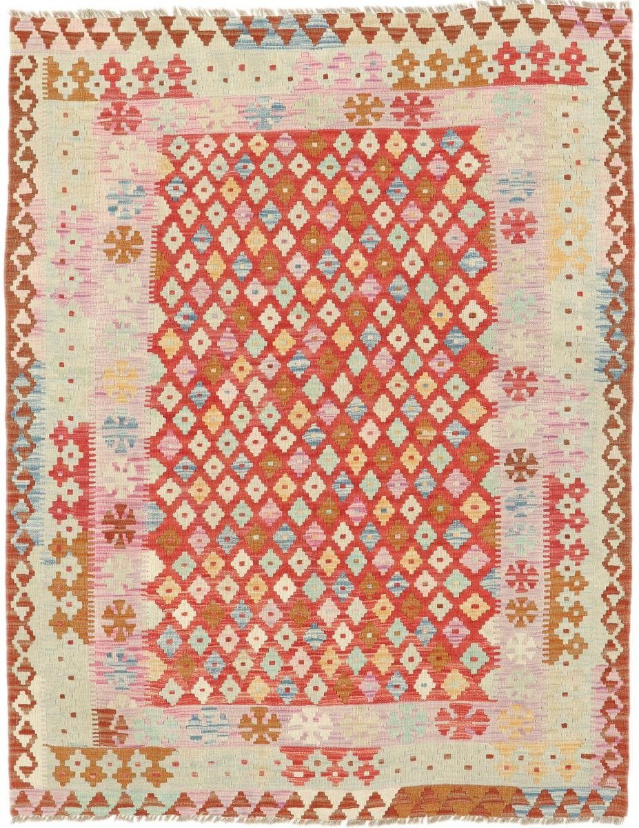 Orientteppich Kelim Afghan 147x184 Handgewebter Orientteppich, Nain Trading, rechteckig, Höhe: 3 mm