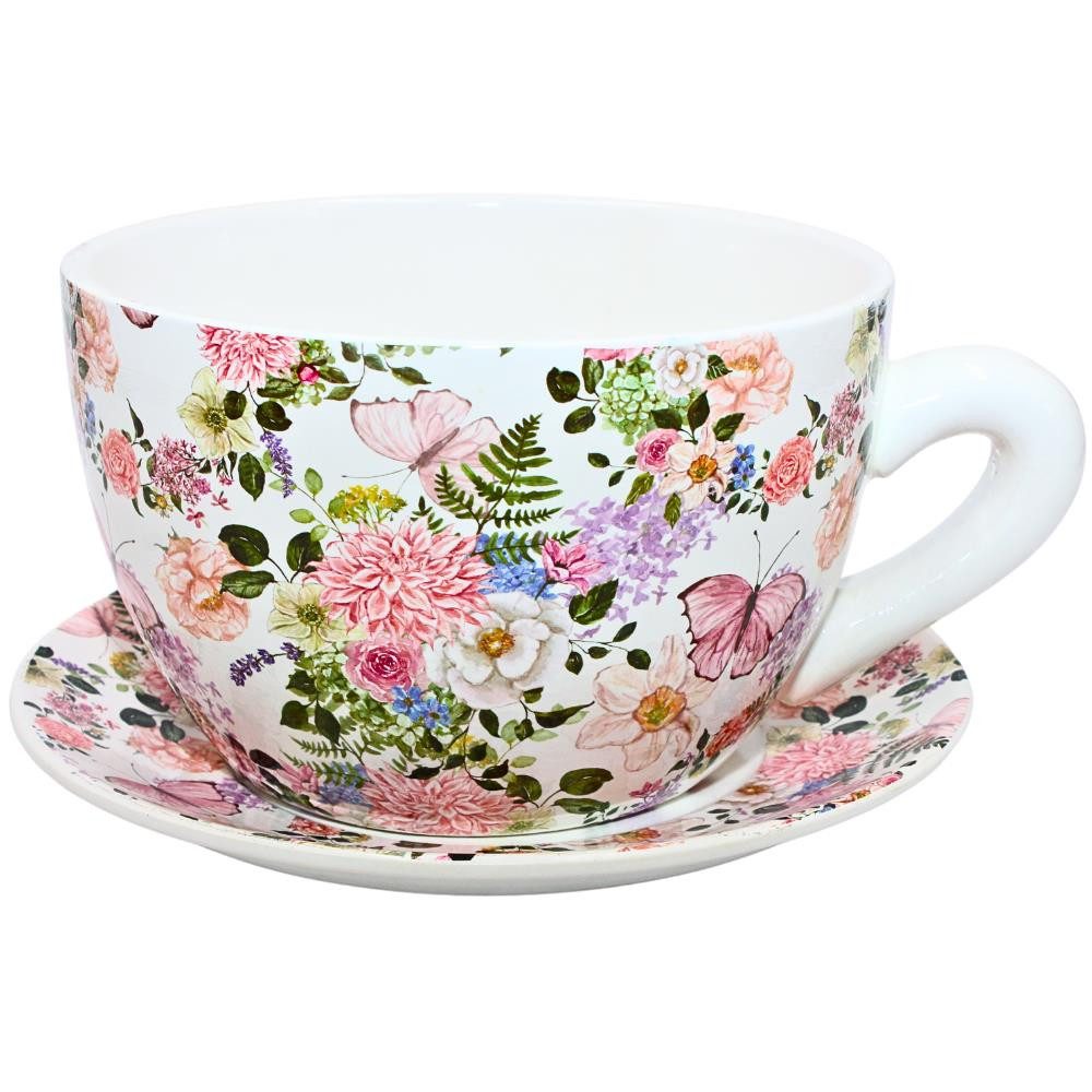 Dekohelden24 Pflanzkübel Pflanztassen in verschiedenen Farben (1 St), Keram günstig online kaufen