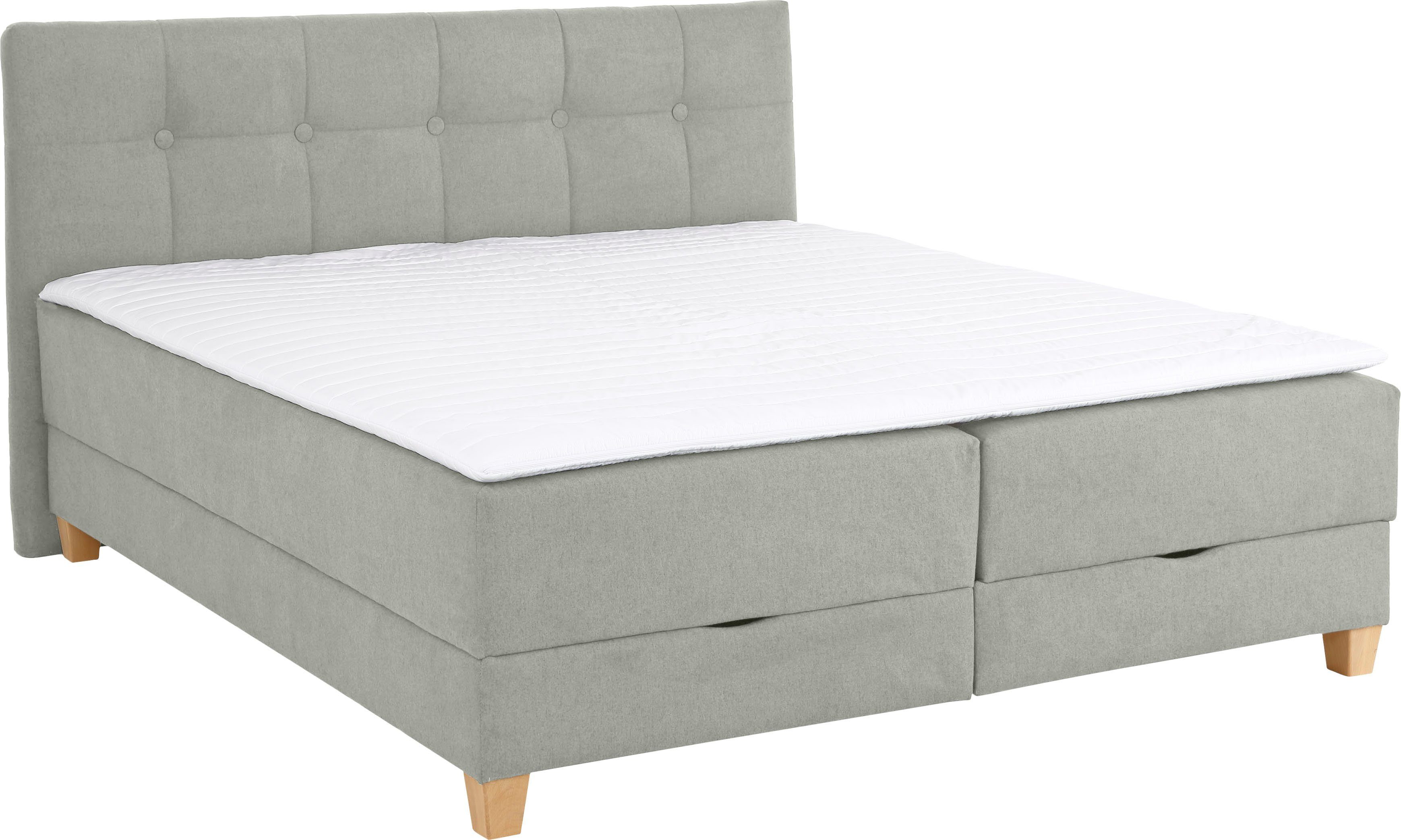 Home affaire Boxbett Lonrai, in H2,H3 & H4 und XXL - Überlänge 220cm wählbar, inkl. Topper