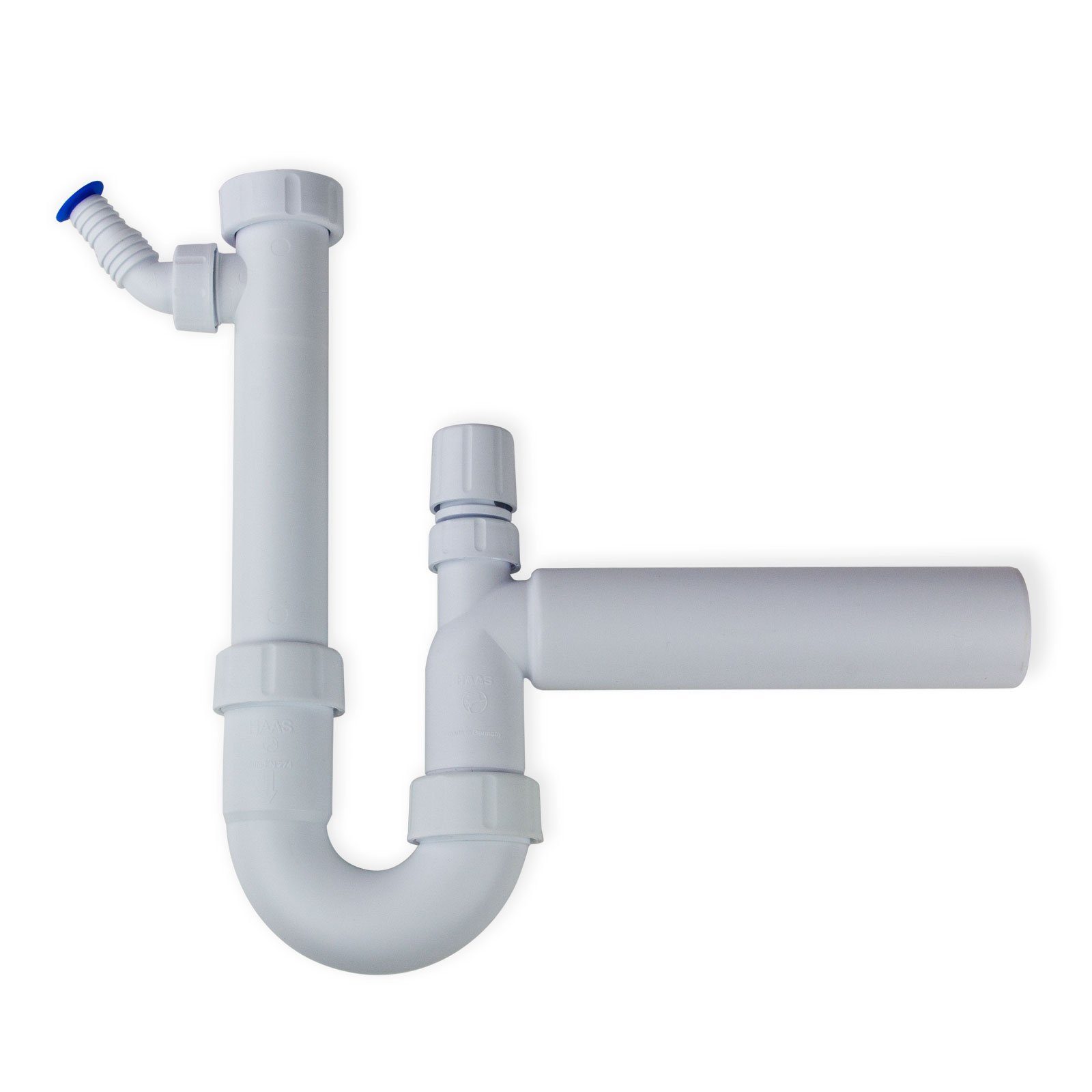 Haas Otto Siphon Haas Siphon DN40 x 1 1/2" Zoll Spülensiphon mit Rohrbelüfter