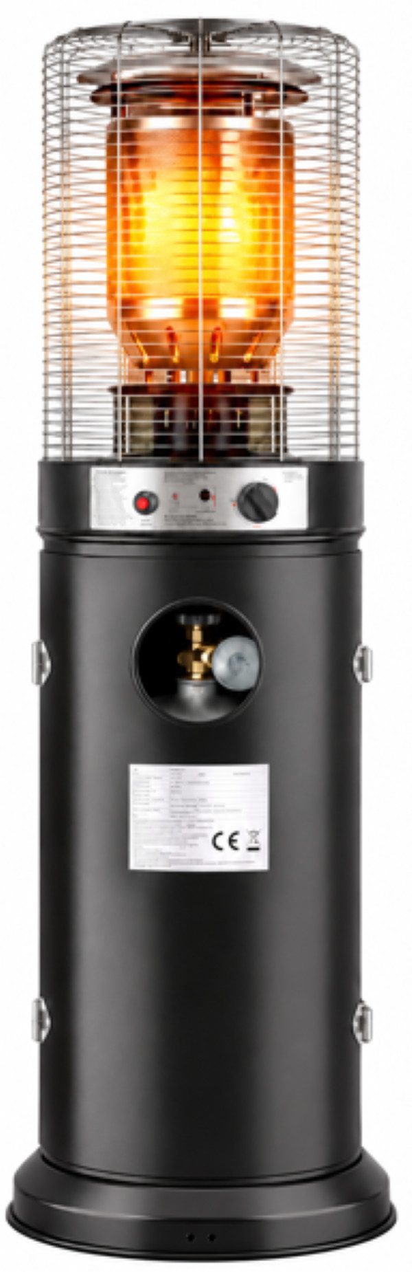 Ledklang Heizstrahler Gasheizstrahler Terrassenheizstrahler Gas 10-13kW Schwarz Mobil, 8000 W, Terrassenheizer für Terrasse Garten Balkon Outdoor 136D*45.5W*45.5H