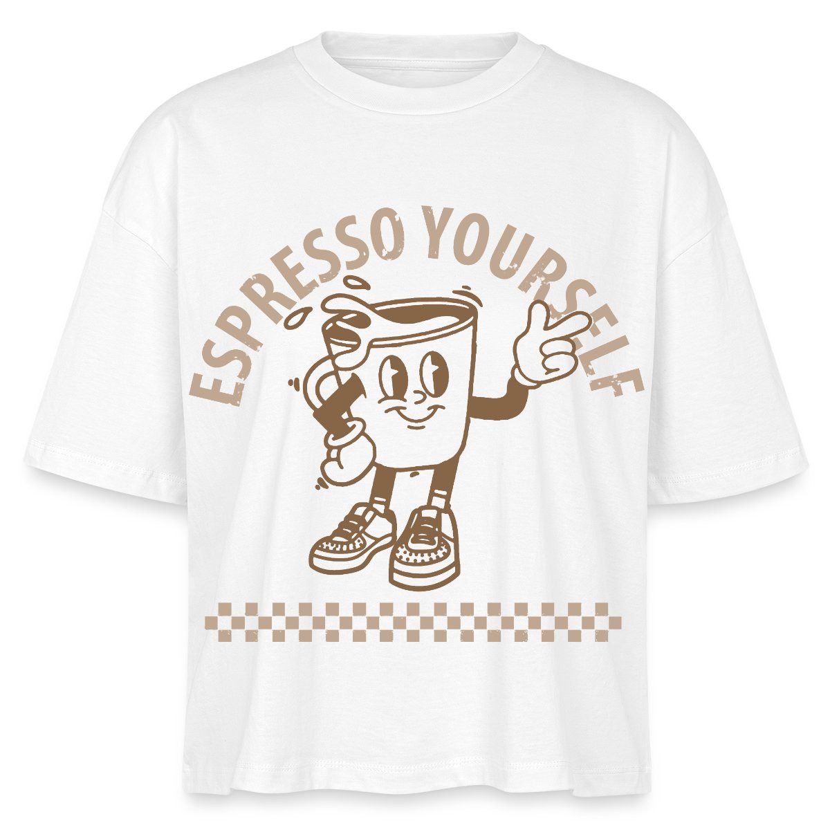 T-Shirt Espresso Yourself Lustiges Coffee Lover Boxy Shirt Damen