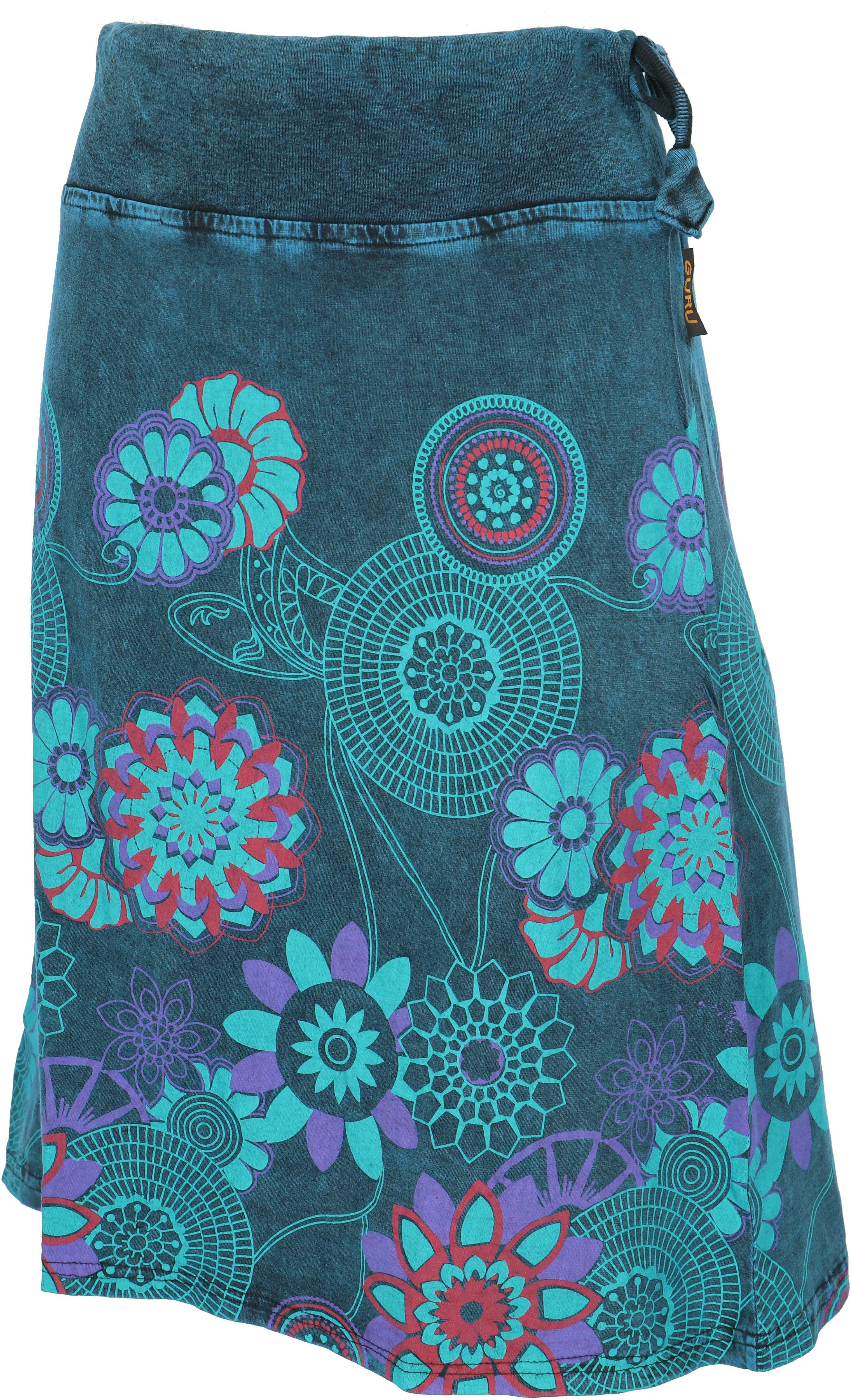 Guru-Shop Minirock Knielanger Rock Boho chic, farbenfroher Retro.. alternat günstig online kaufen