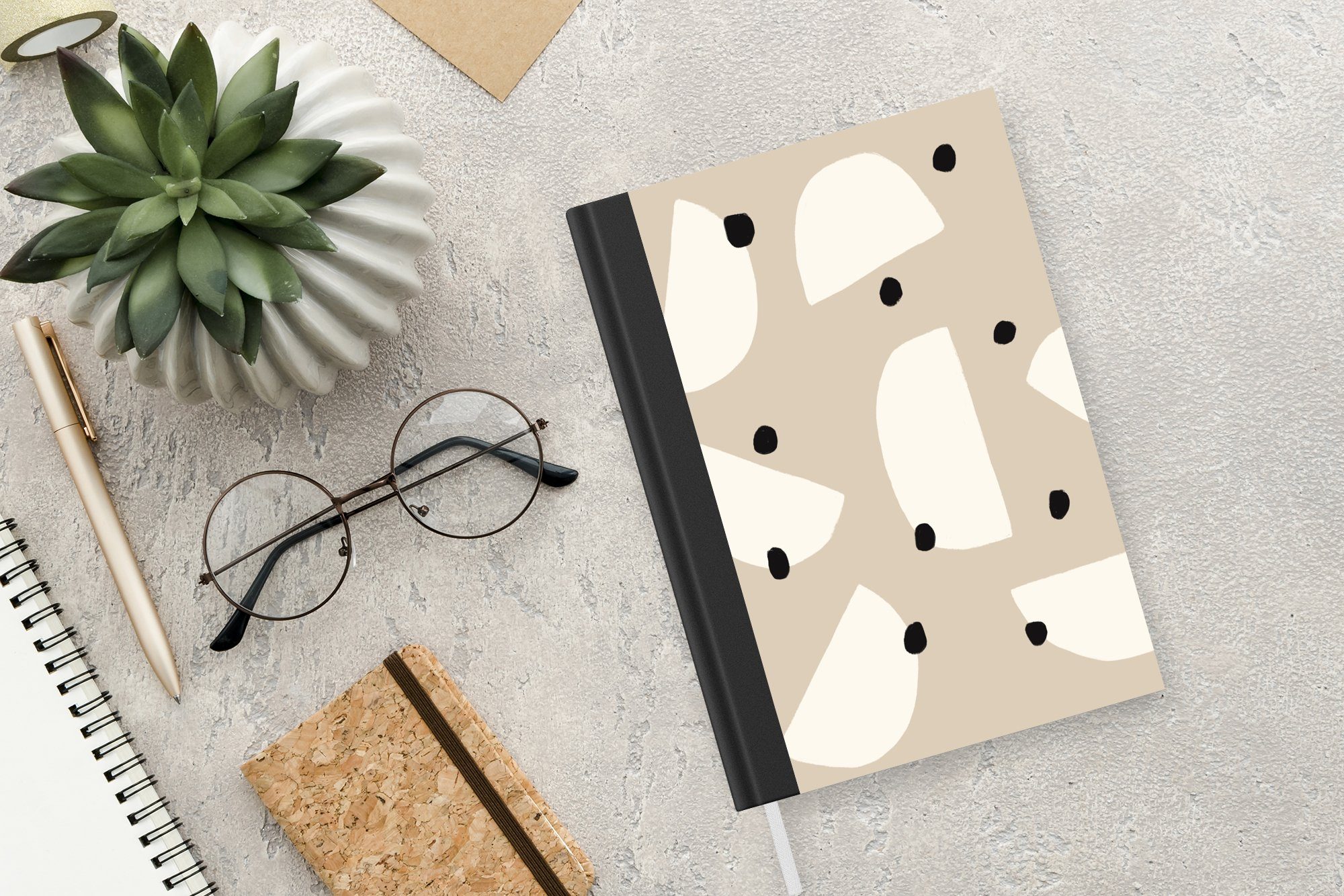 MuchoWow Notizbuch Pastell - Abstrakt Journal, A5, 98 Design, Notizheft, Seiten, - Tagebuch, Haushaltsbuch Merkzettel