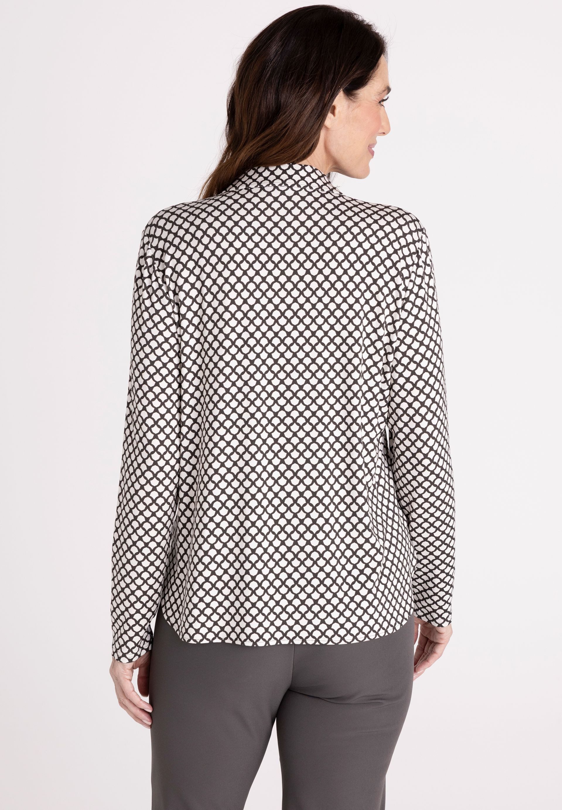 FRANK WALDER Klassische Bluse mit Knopfleiste