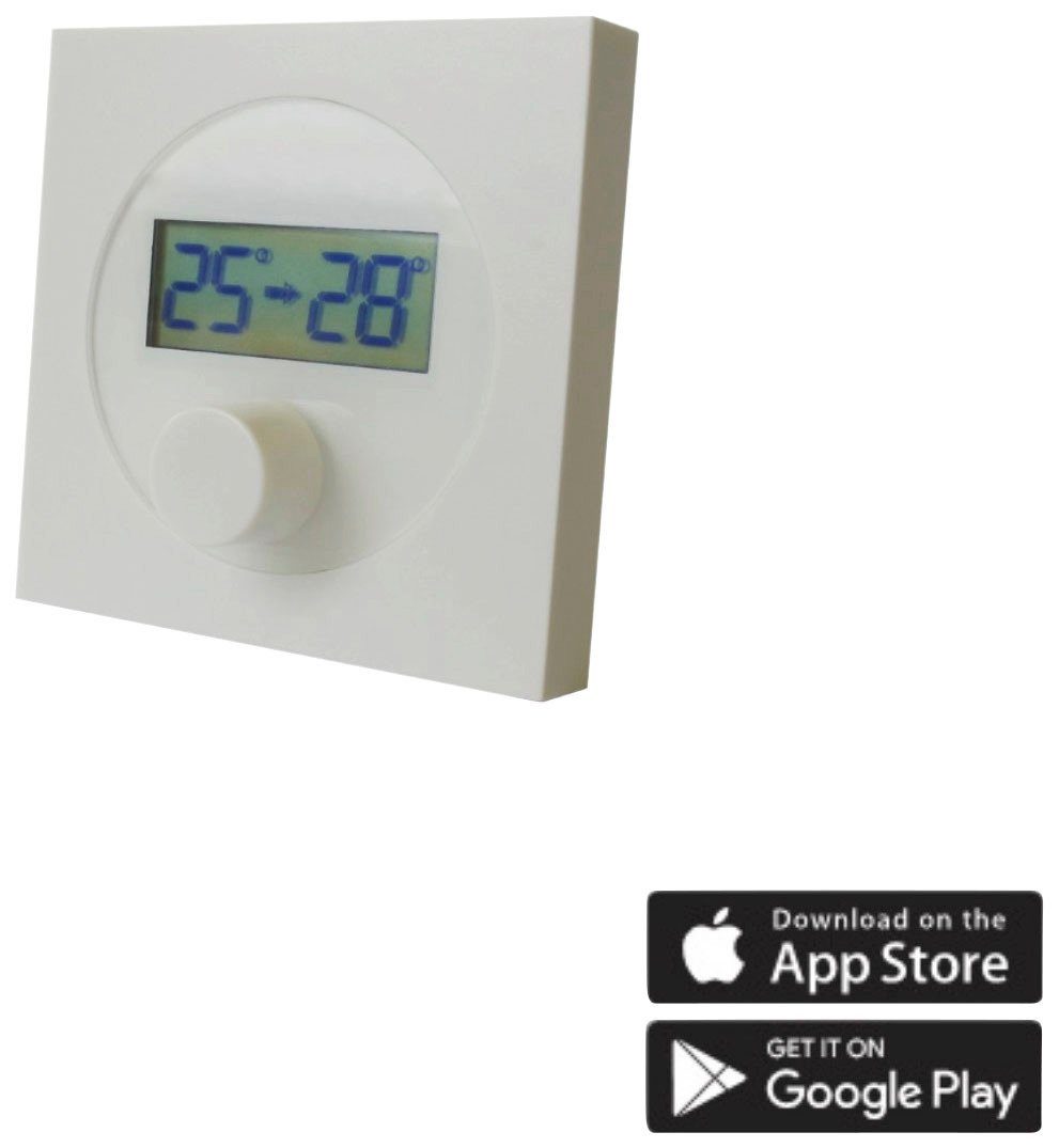 Ximax Thermostat-Sender Funk-Thermostat, Steuerung, elektronisch, zur Steuerung von Infrarotheizungen, Weiß