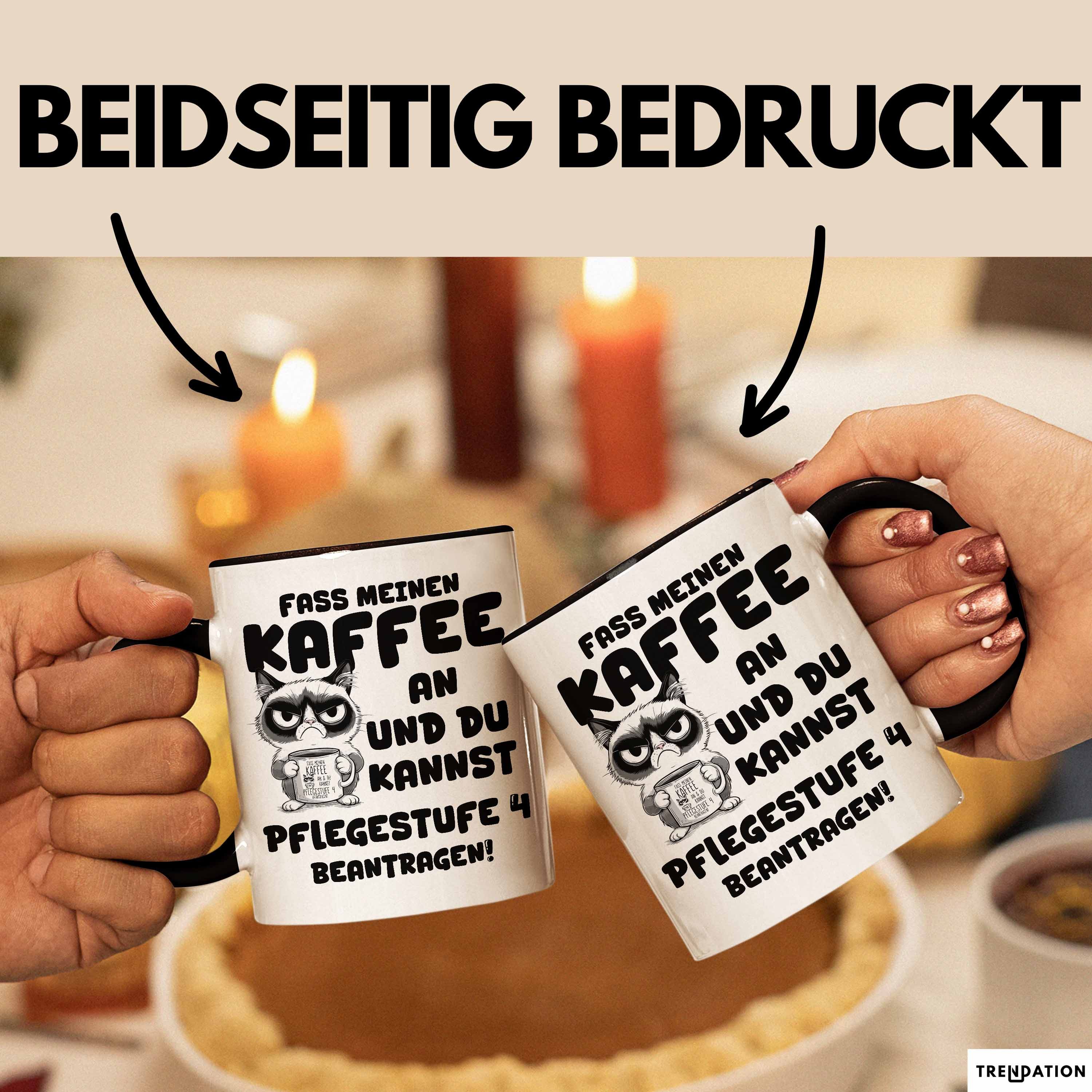Trendation Tasse Humor Tasse Pflege Büro Krankenschwester Kaffee-Becher Lustig Fass Mei, Keramik
