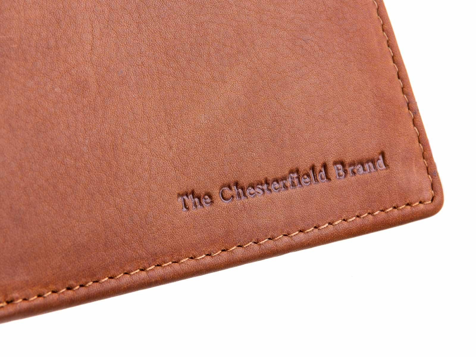 Geldbörse braun Chesterfield (1-tlg), C080358 Brand The Querformat RFID Geldbörse Leder mit Brand The Echtleder Chesterfield
