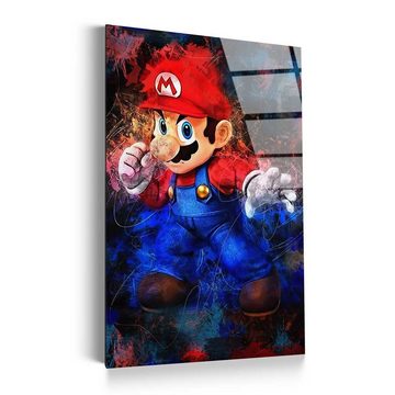 Mister-Kreativ Wandbild Battle Ready Mario - Premium Wandbild, Viele Größen + Materialien, Poster + Leinwand + Acrylglas