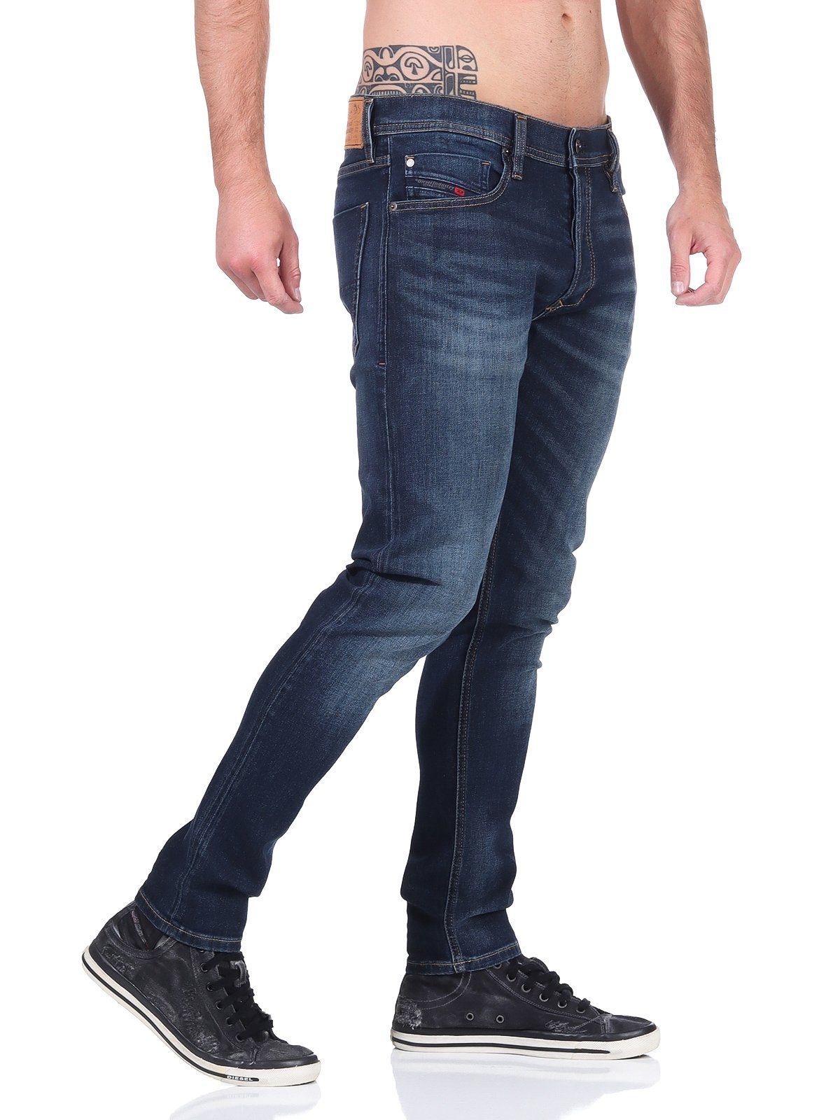 5-Pocket RFE03 Style, Herren Diesel Jeans Tepphar Diesel Stretch-Anteil Tapered-fit-Jeans