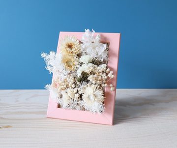 Trockenblume Trockenblumen zum Basteln - Rosa, Lila, Weiß - Getrocknete Deko Blumen, Kunstharz.Art