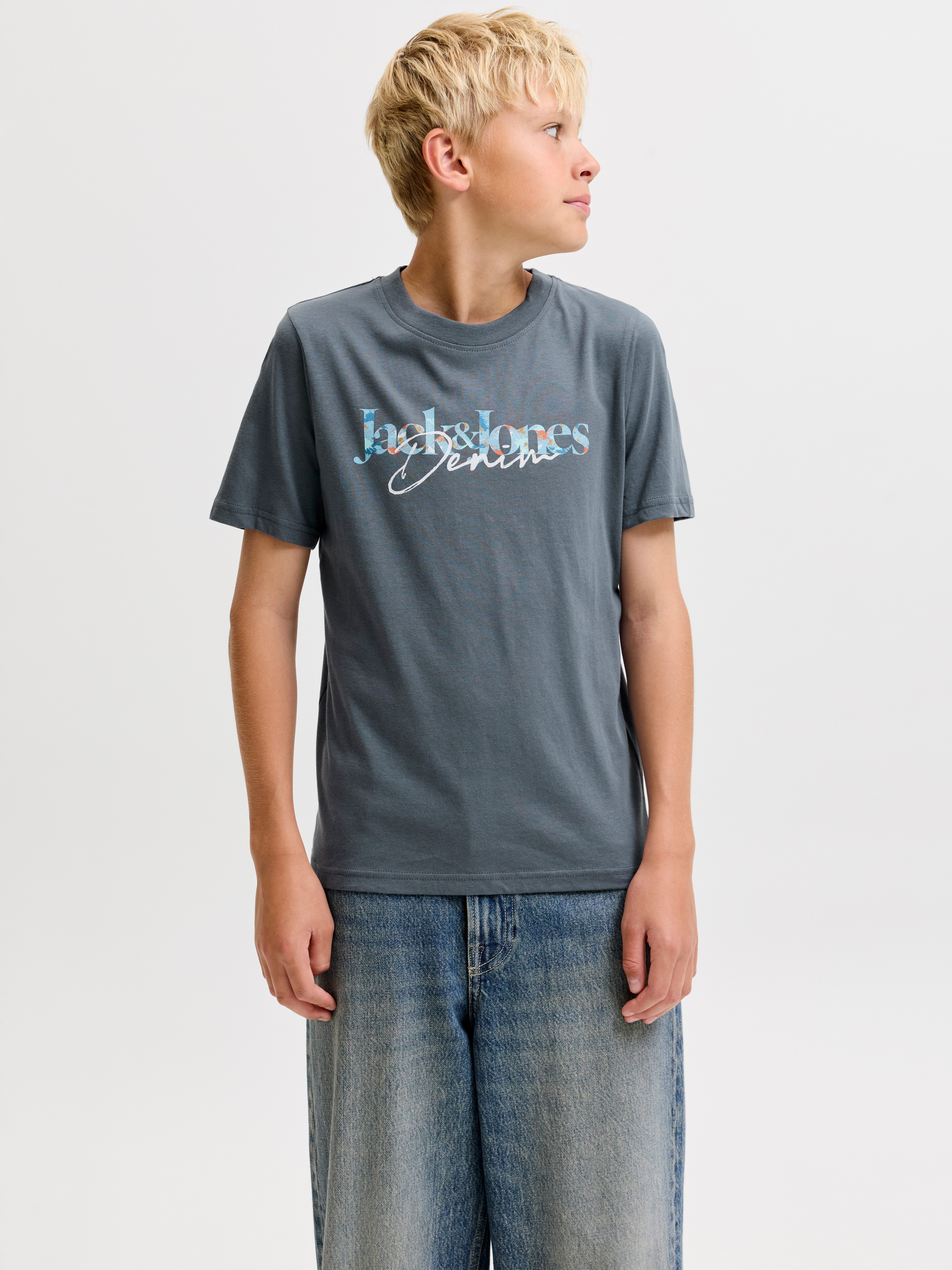 Jack & Jones Junior Rundhalsshirt JJTOM TEE SS CREW NECK SN JNR Baumwolle, regular fit