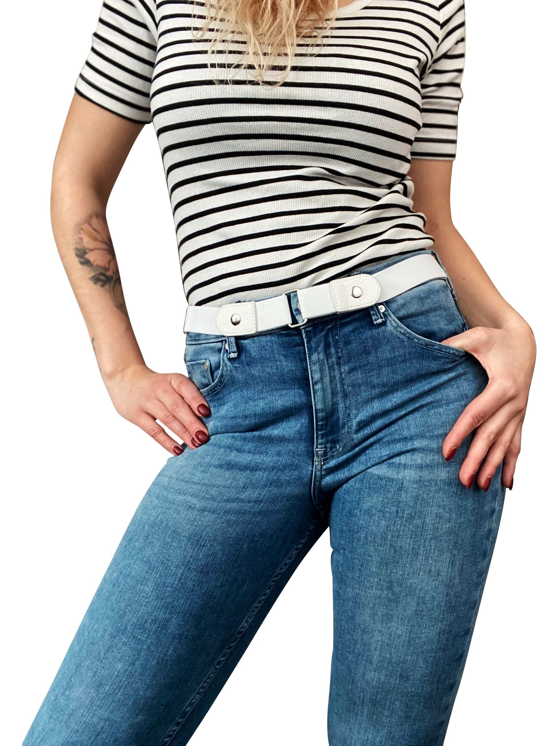 FRONHOFER Stretchgürtel Damen (1-St) ohne Schnalle, zum Einziehen, für Jeans