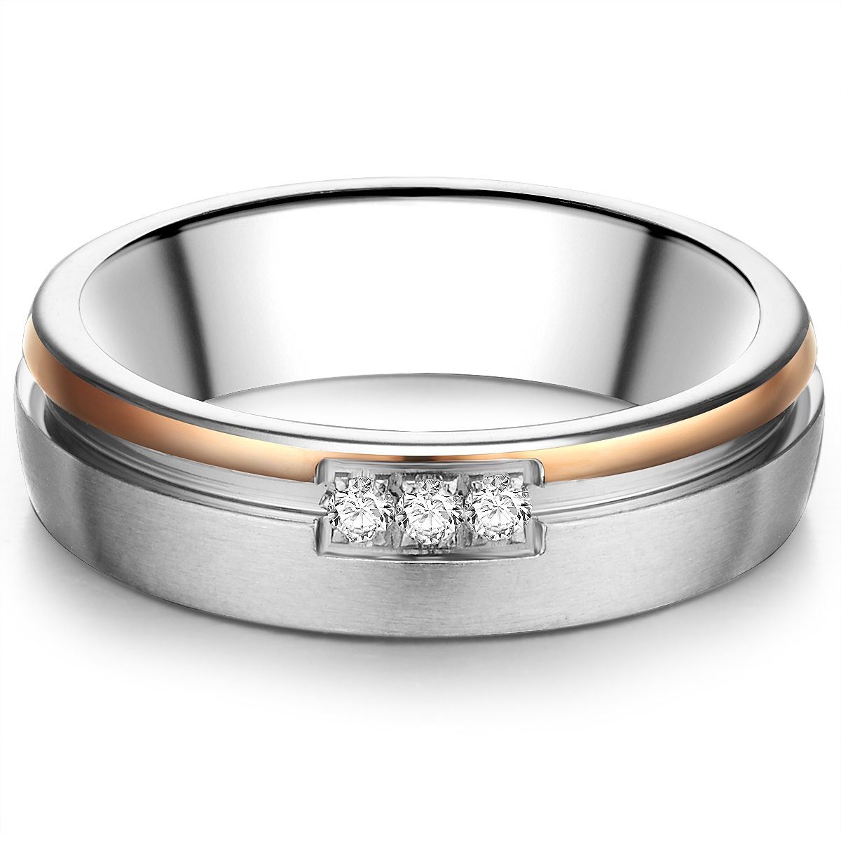 Trilani Fingerring silber/roségold, aus Edelstahl günstig online kaufen