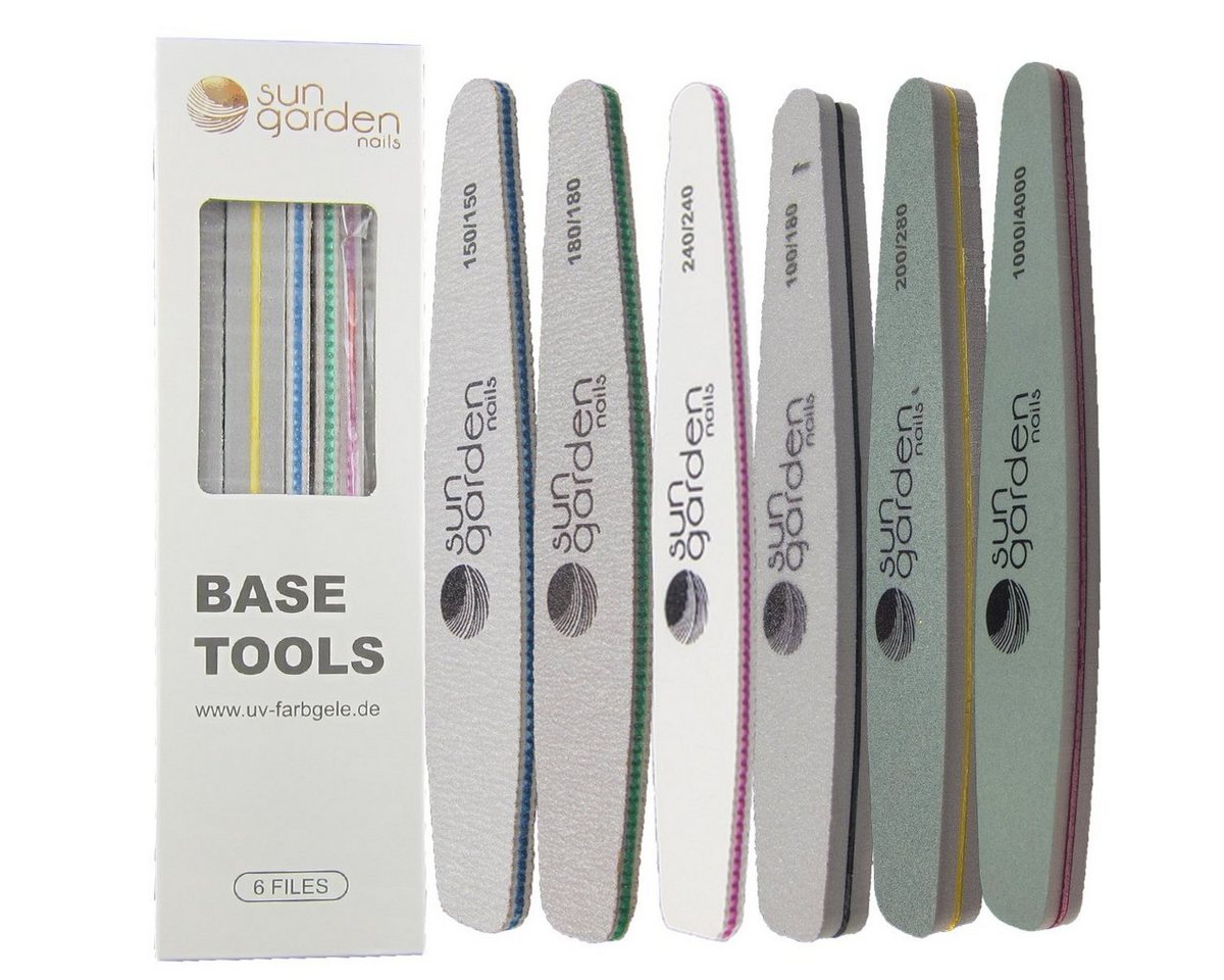 Sun Garden Nails Sandblatt-Nagelfeile Base Tools Feilenset - Nagelfeile, Gel-Nagelfeilen-Set