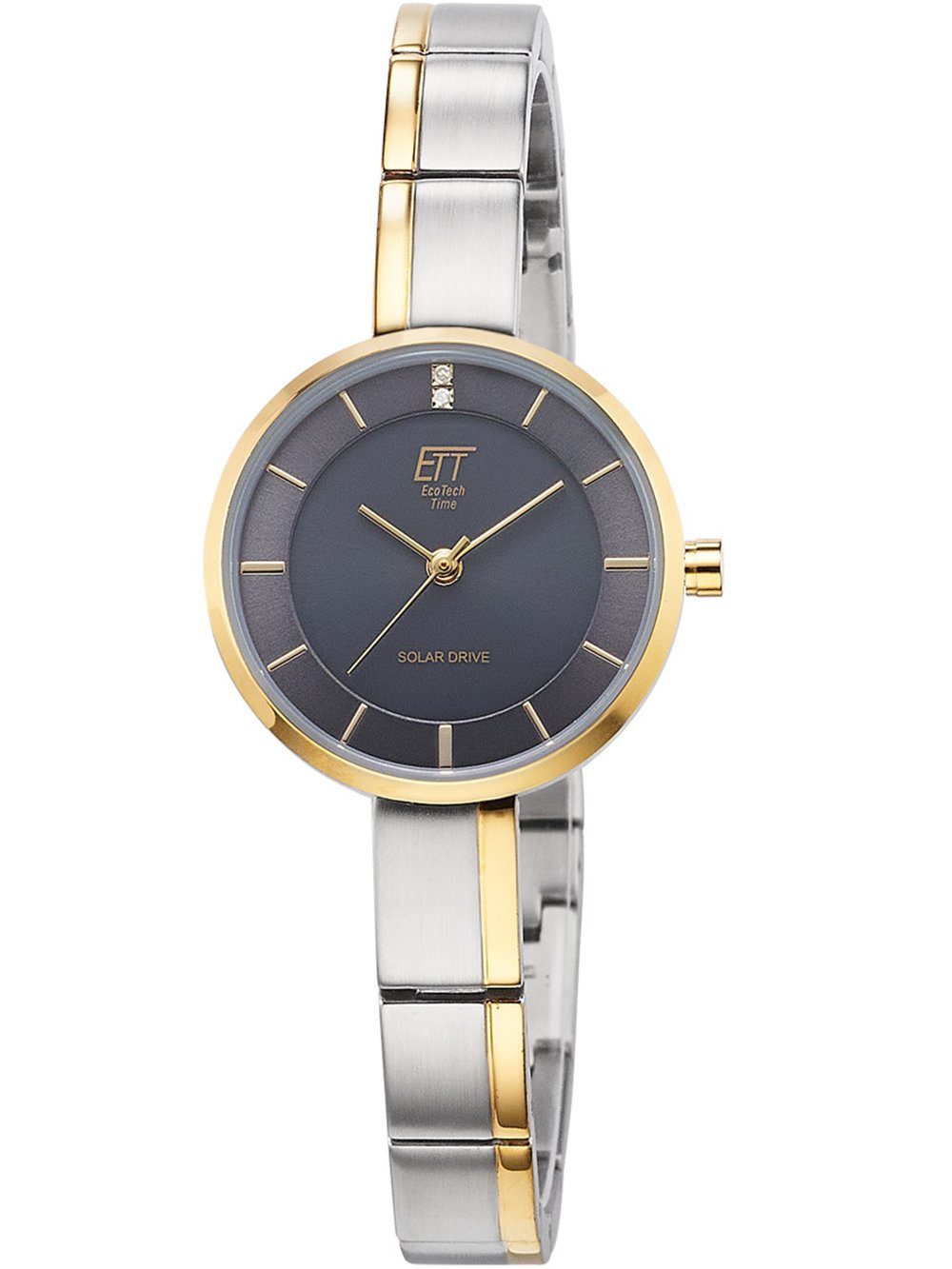 ETT Eco Tech Time Quarzuhr ETT ELS-12151-52M Diamond Lady Solar Drive Damenuhr 28mm 5ATM ETT ELS-12151-52M Diamond Lady Solar Drive Damenuhr 28mm 5ATM