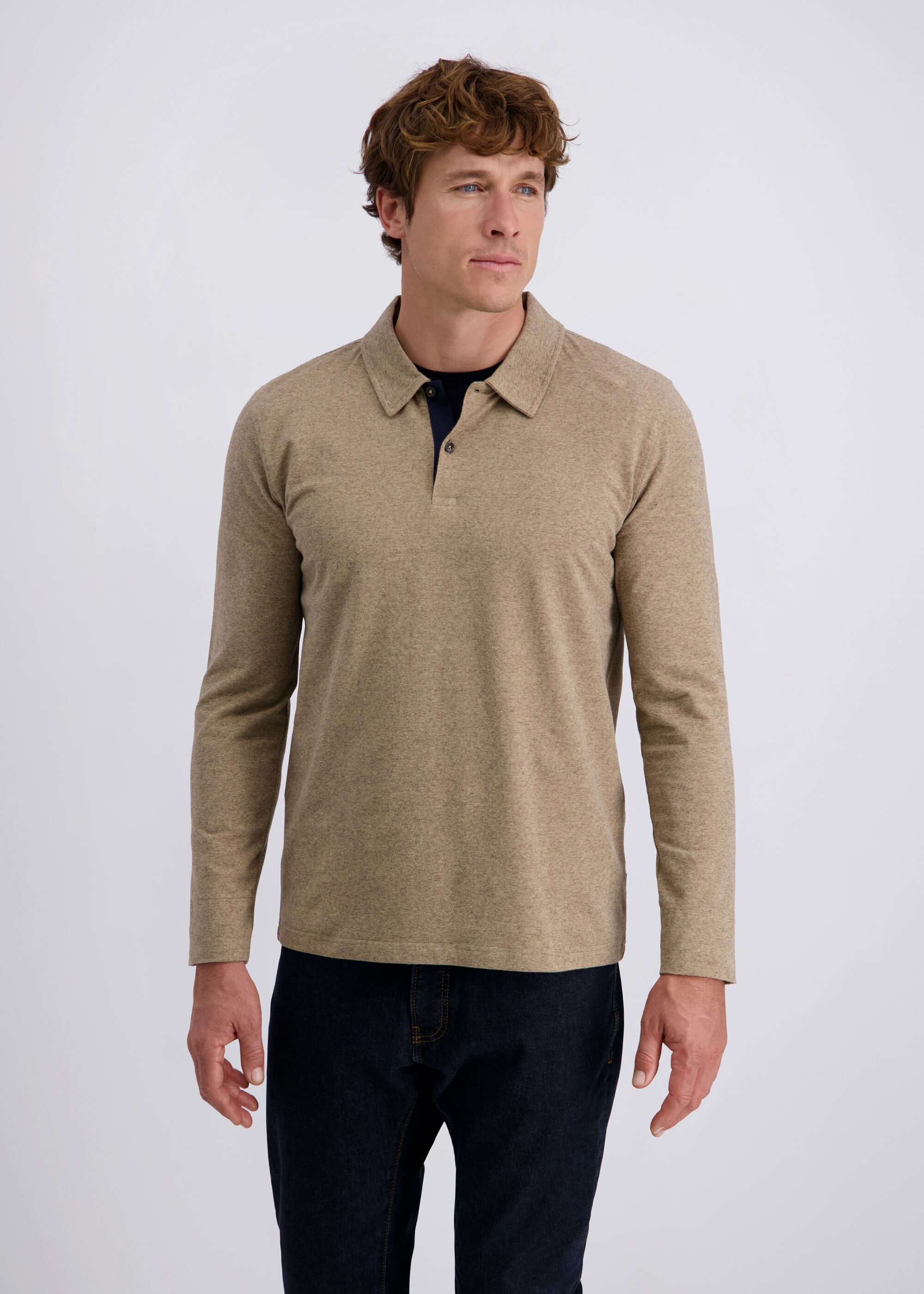 Pierre Cardin Langarmshirt (1-tlg) mit klassischem Kragen