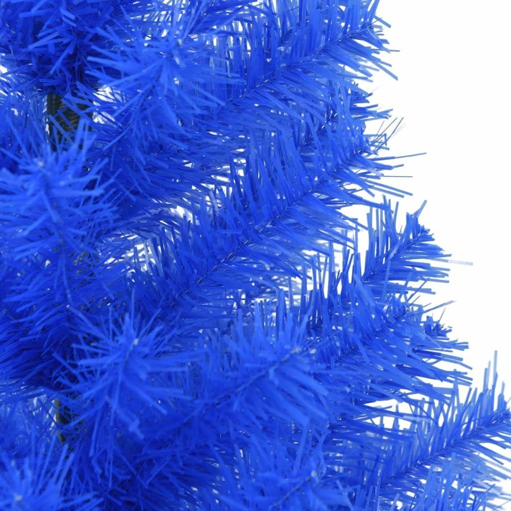 120 Blau Künstlicher PVC cm mit furnicato Weihnachtsbaum Ständer