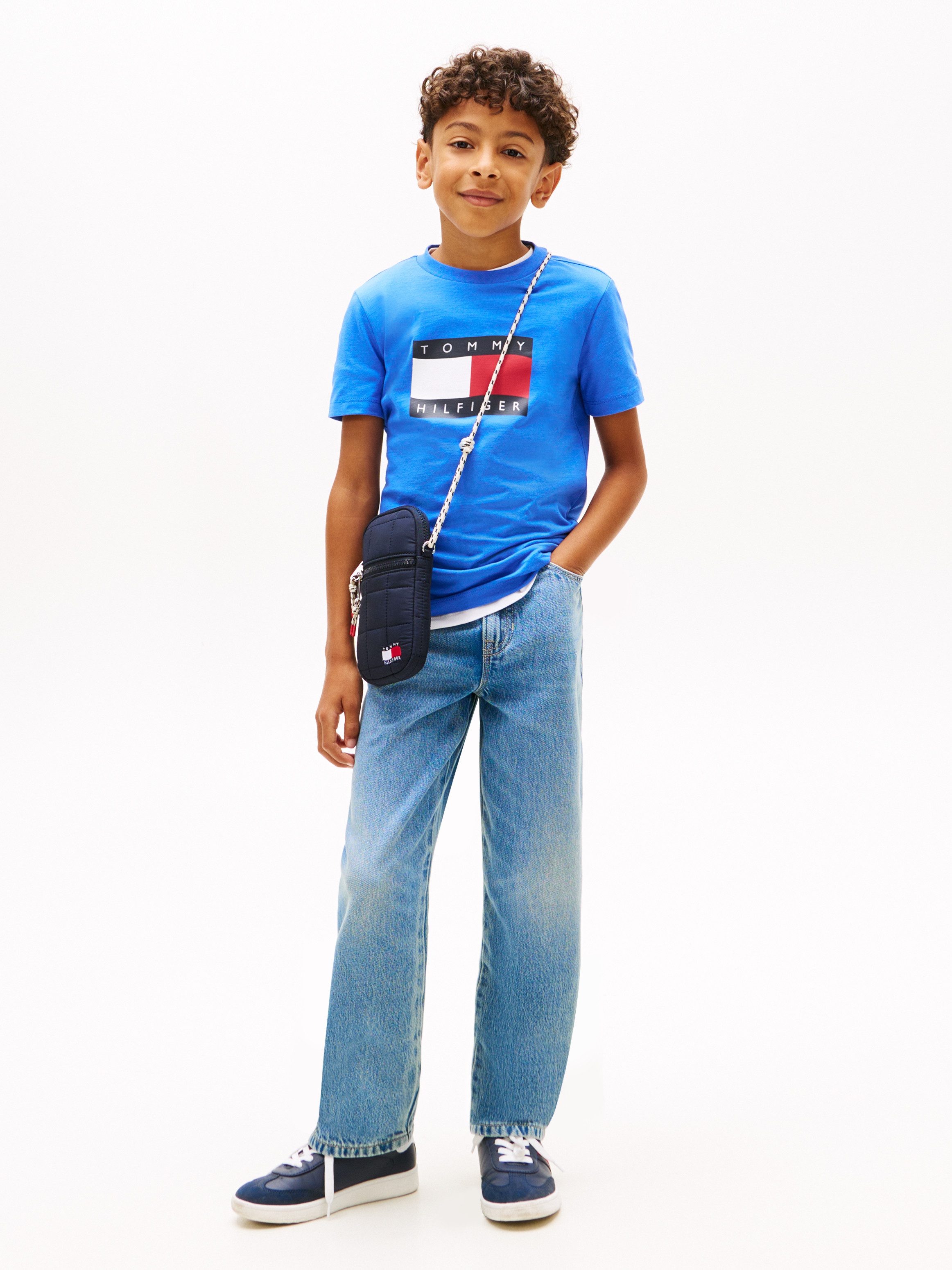 Tommy Hilfiger T-Shirt WAVY FLAG T-SHIRT Kinder bis 16 Jahre, regular fit