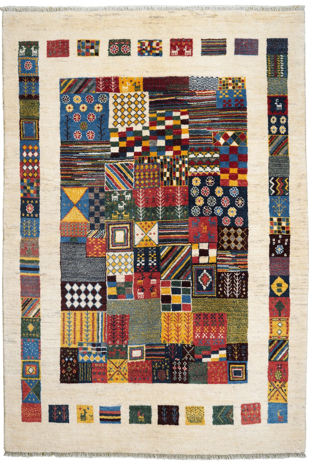 Looma Hochflor-Teppich Gabbeh Sonnat 213x149cm, rechteckig, Höhe: 15 mm, Sonnat, Schurwolle, Unikat