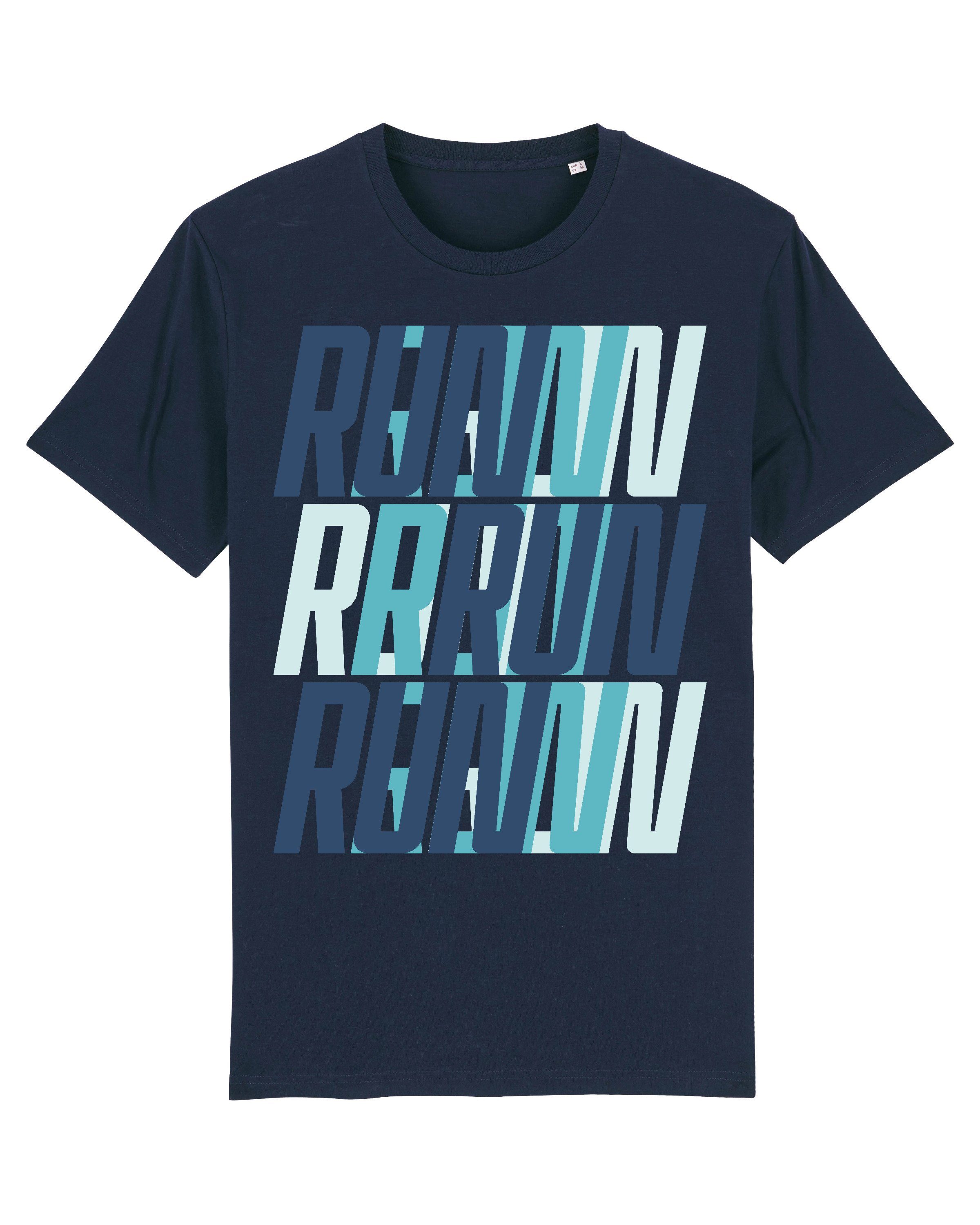 wat? Apparel Print-Shirt Run Run, blue (1-tlg) dunkelblau Run