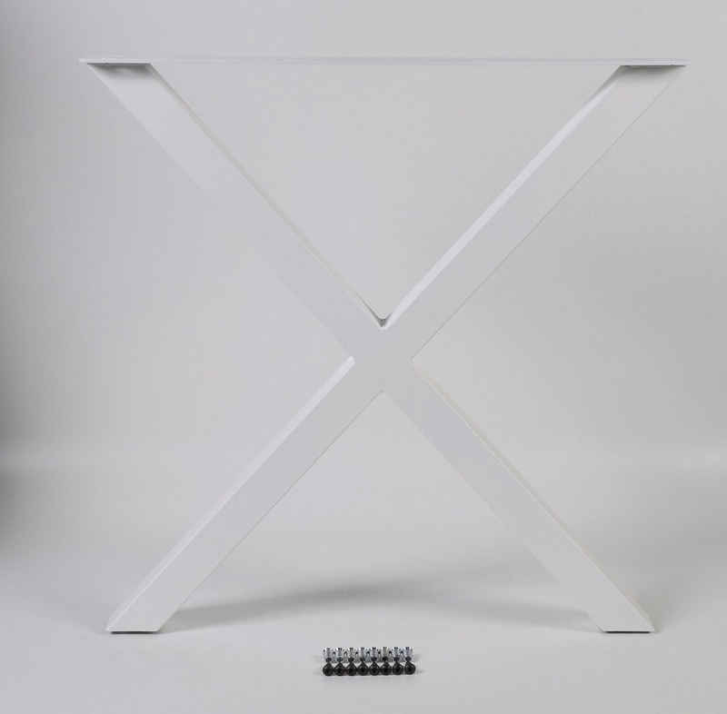 DIEDA Tischbein Dieda Tischbein X-Form weiß Maße (L x B x H): 71,0
