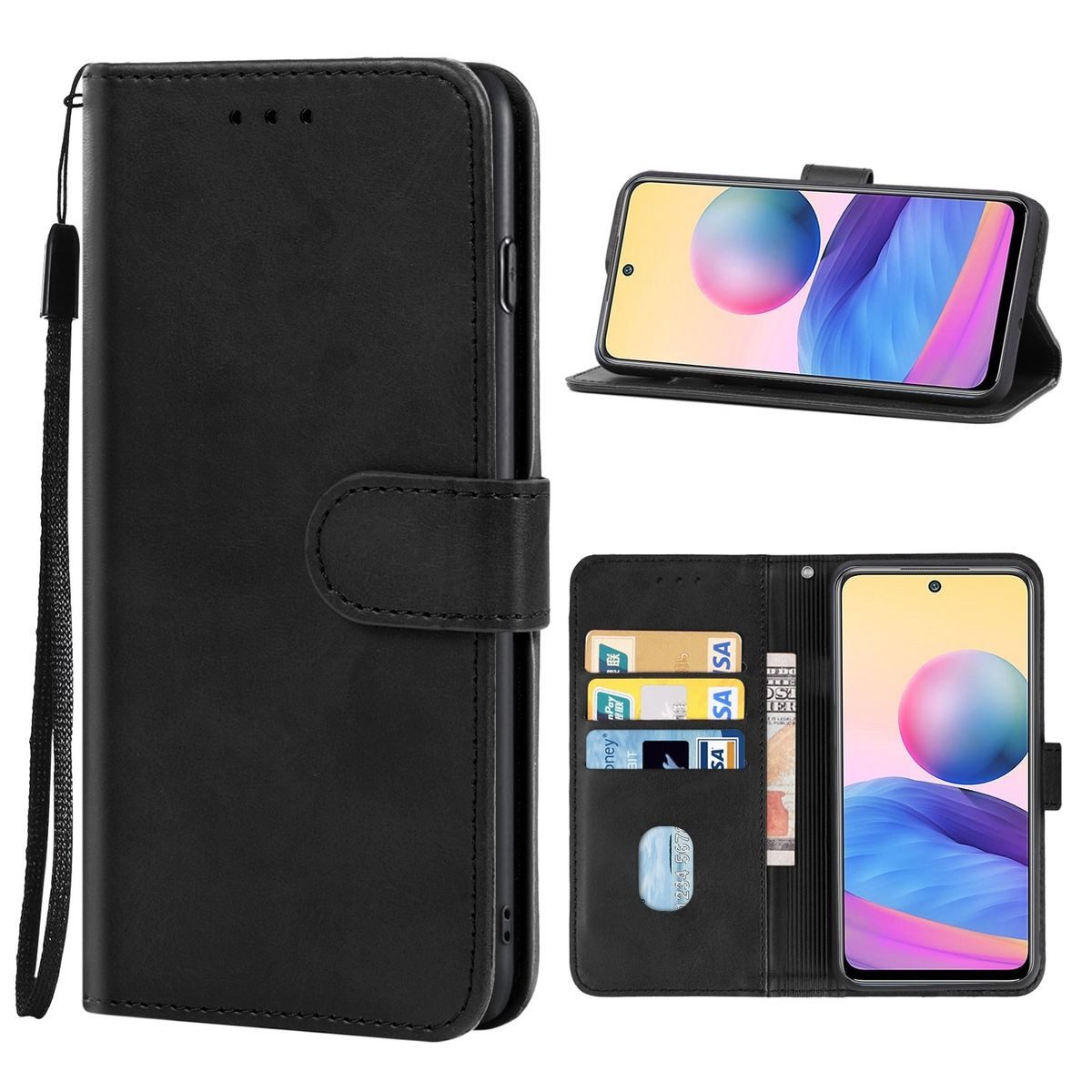 König Design Handyhülle Xiaomi Redmi 10 5G, Schutzhülle Schutztasche Case Cover Etuis Wallet Klapptasche Bookstyle