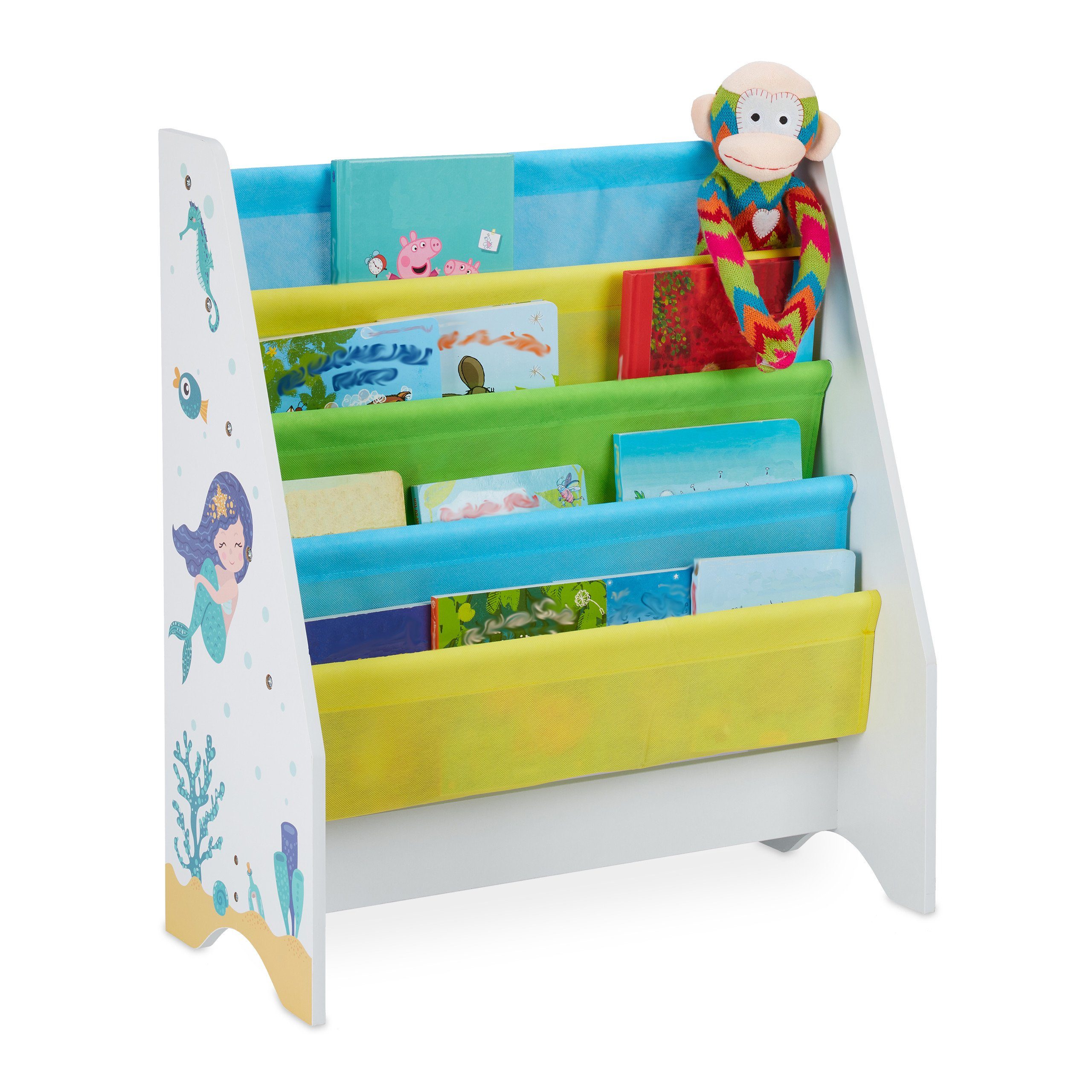 relaxdays Kinderregal Kinder Bücherregal, 1-tlg., B