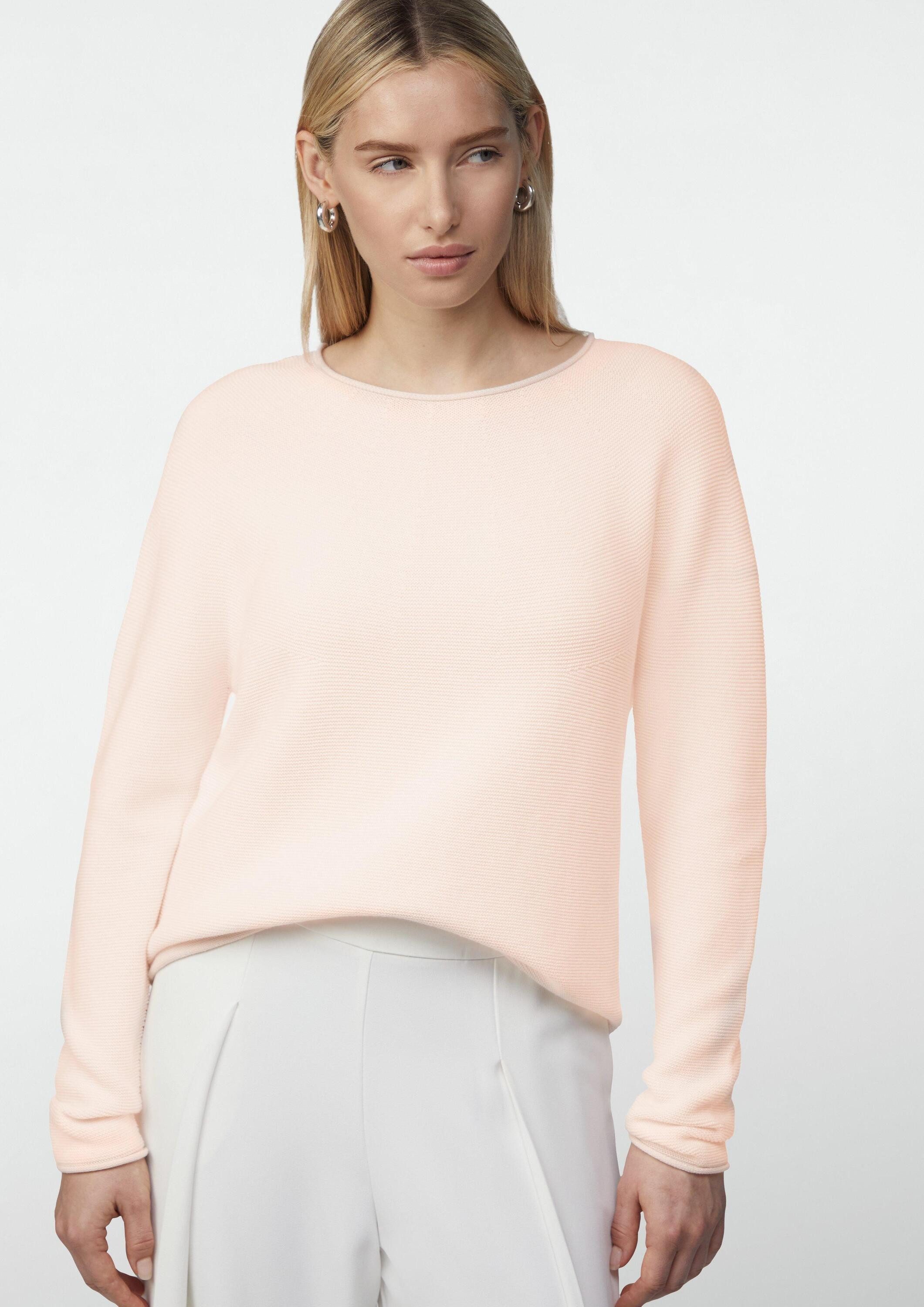 comma Longpullover Strickpullover Relaxed-Fit-Strickpullover mit dezenten Pailletten